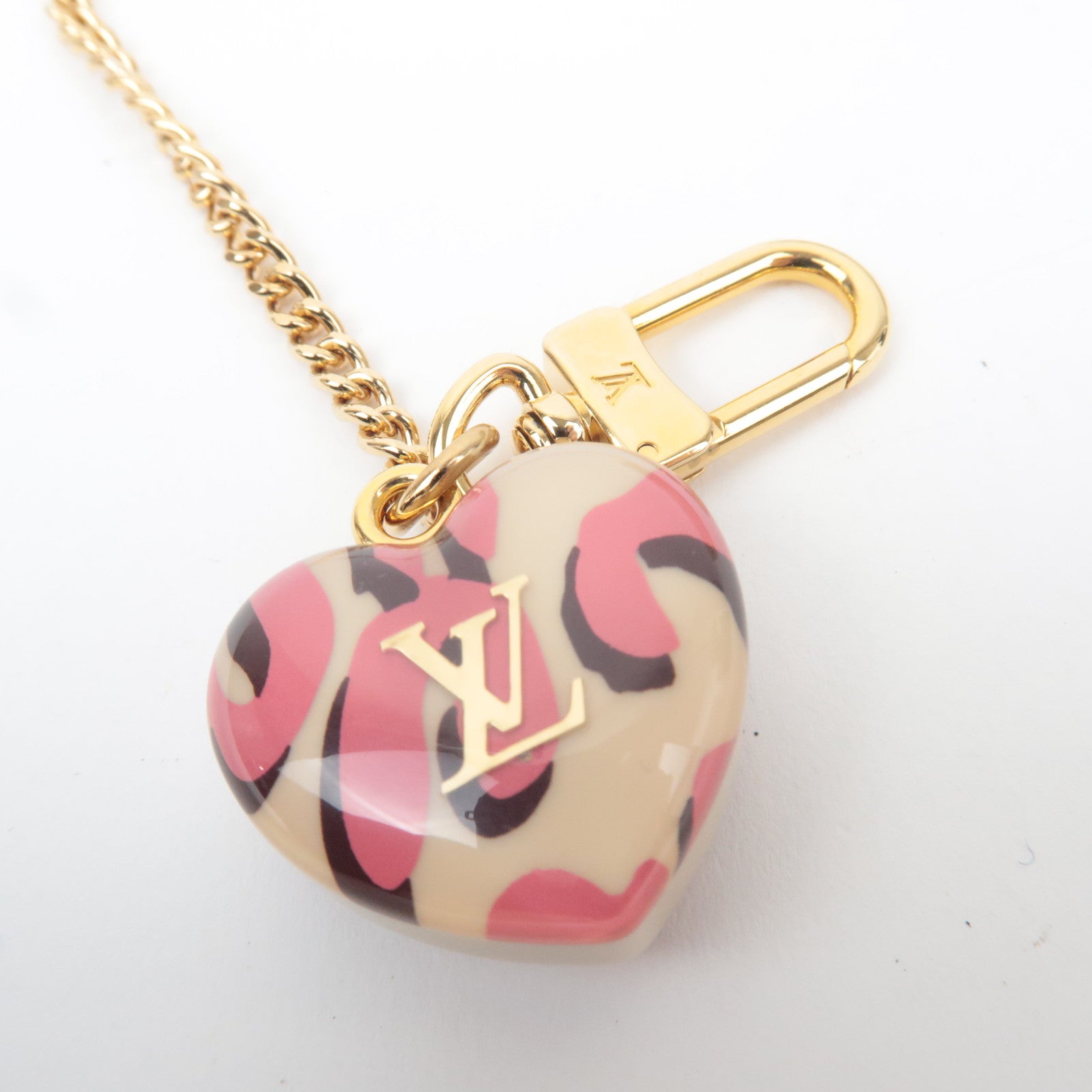 Louis Vuitton Monogram Vernis Leopard Porte Monnaie Coeur Coin Case Broncorail M91473