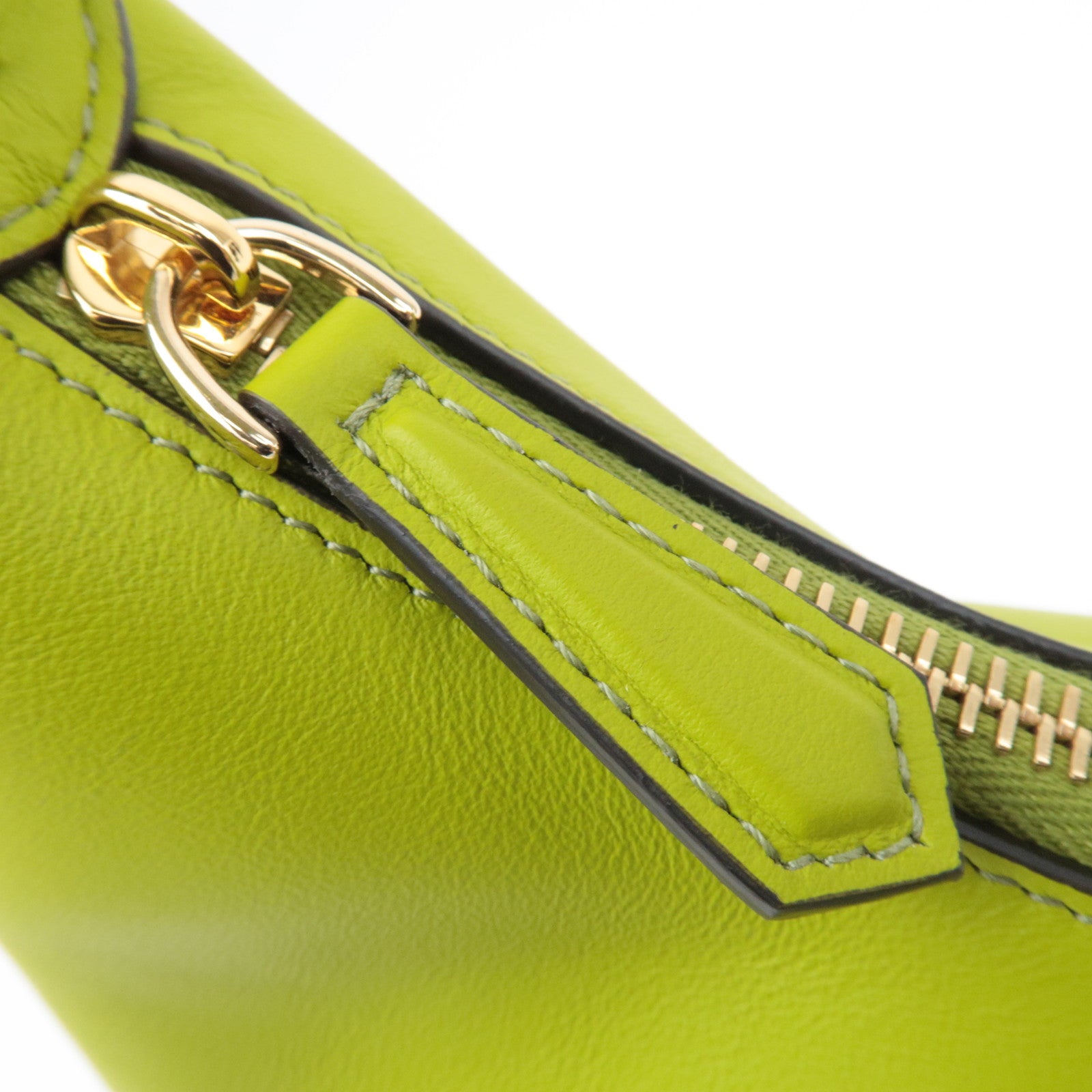 FENDI Fendigraphy Small Leather Shoulder Bag Light Green 8BR798