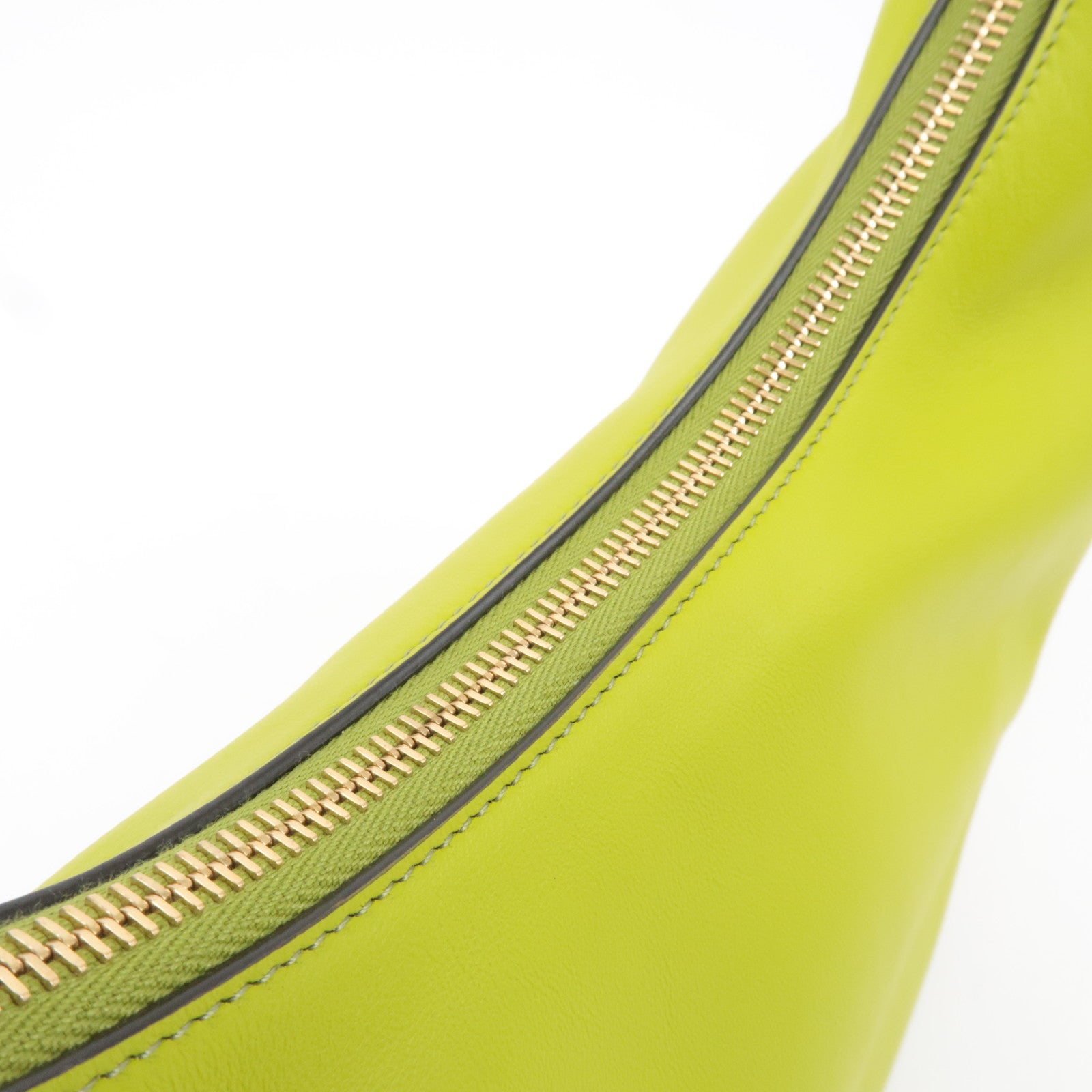 FENDI Fendigraphy Small Leather Shoulder Bag Light Green 8BR798