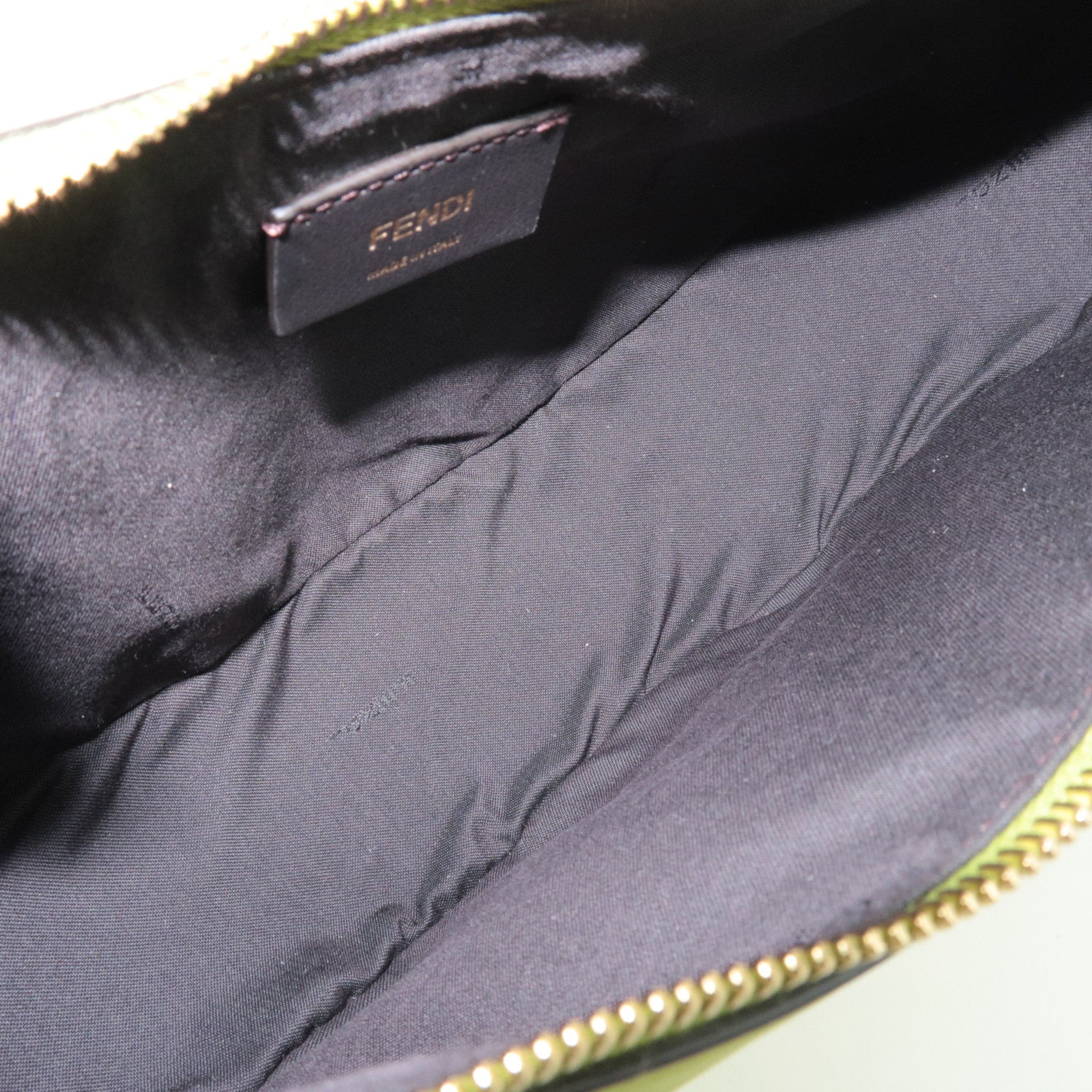 FENDI Fendigraphy Small Leather Shoulder Bag Light Green 8BR798