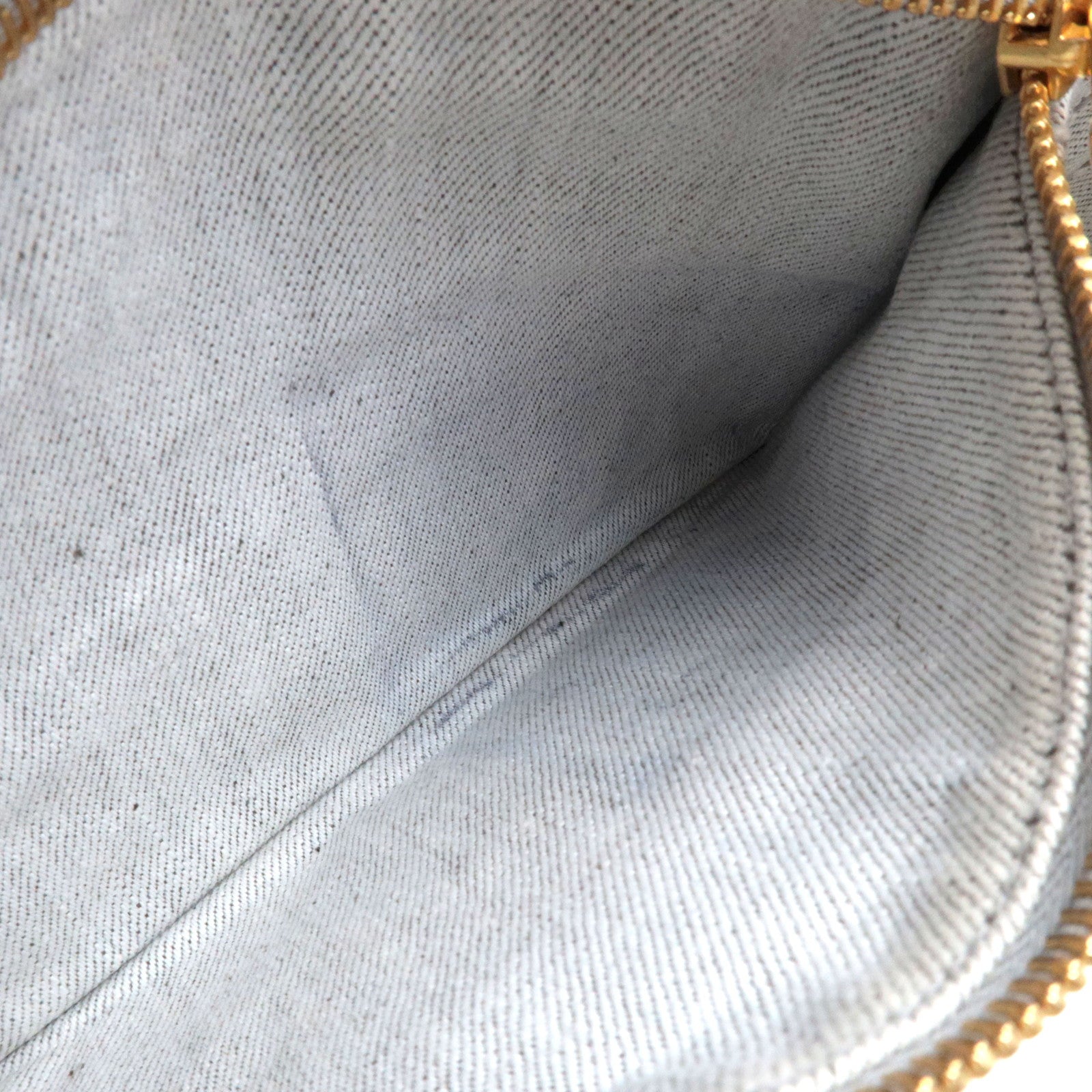 PRADA Canapa Mini Denim 2Way Handbag White 1BG439