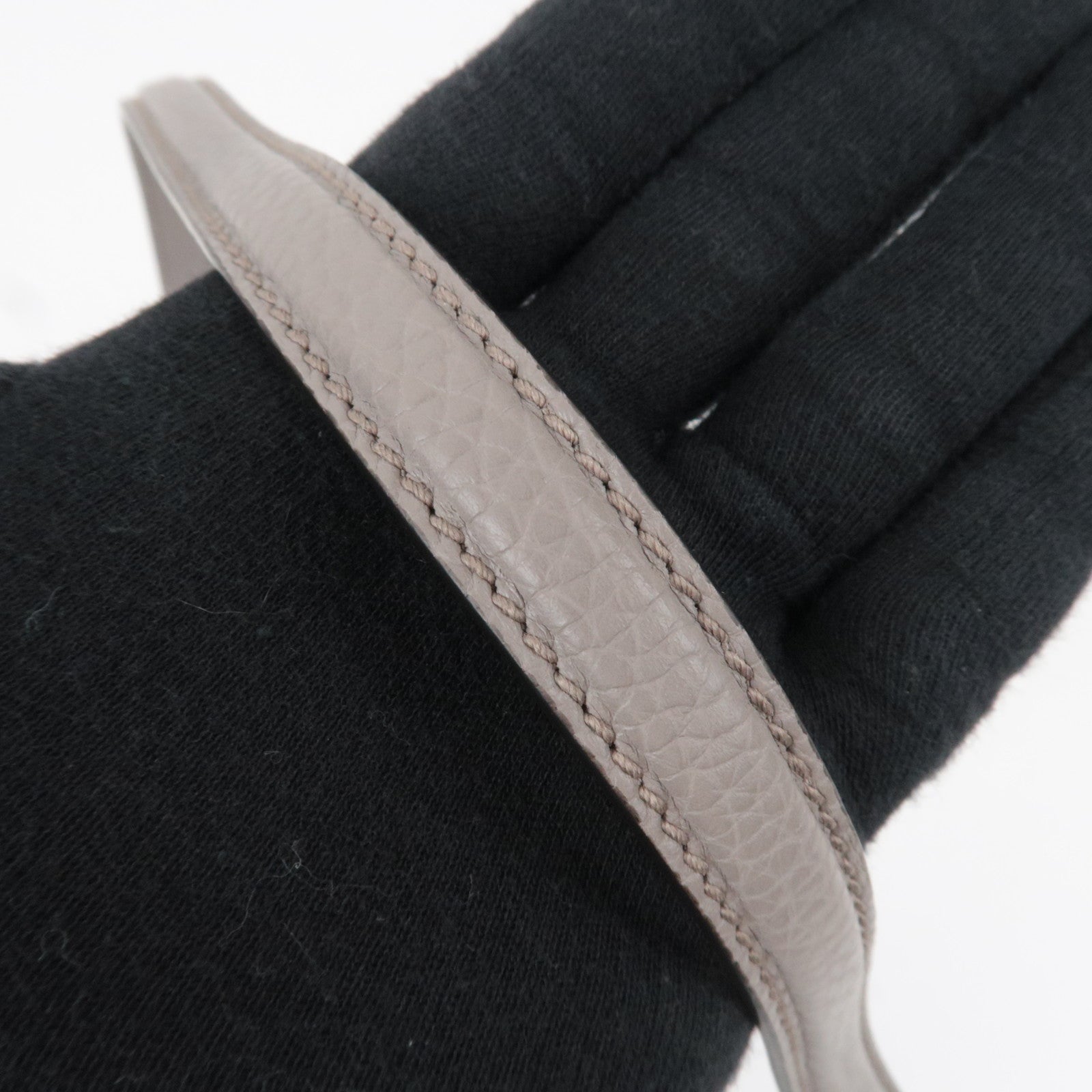 GUCCI Bamboo Daily Medium Leather 2Way Handbag Light Gray 392013