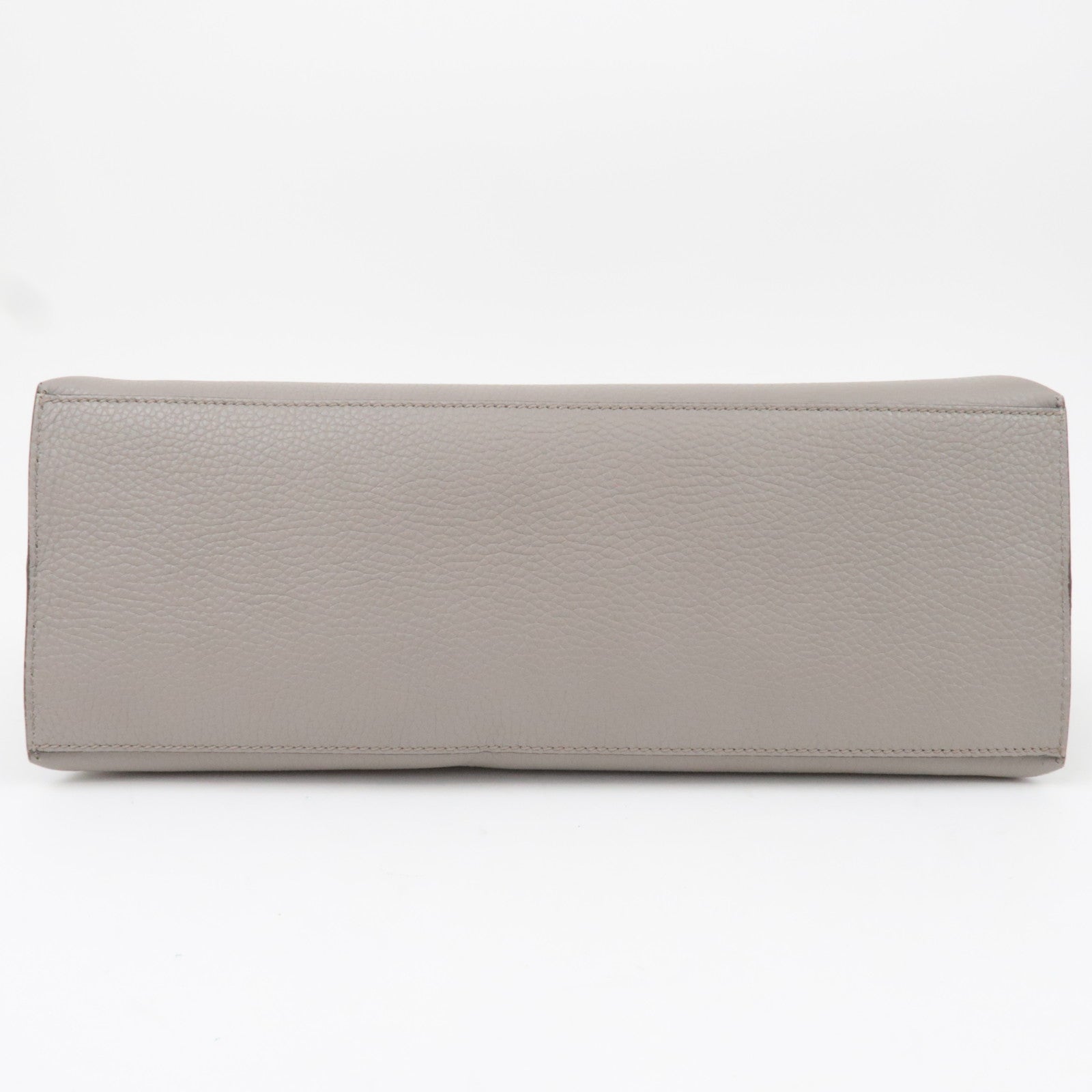 GUCCI Bamboo Daily Medium Leather 2Way Handbag Light Gray 392013