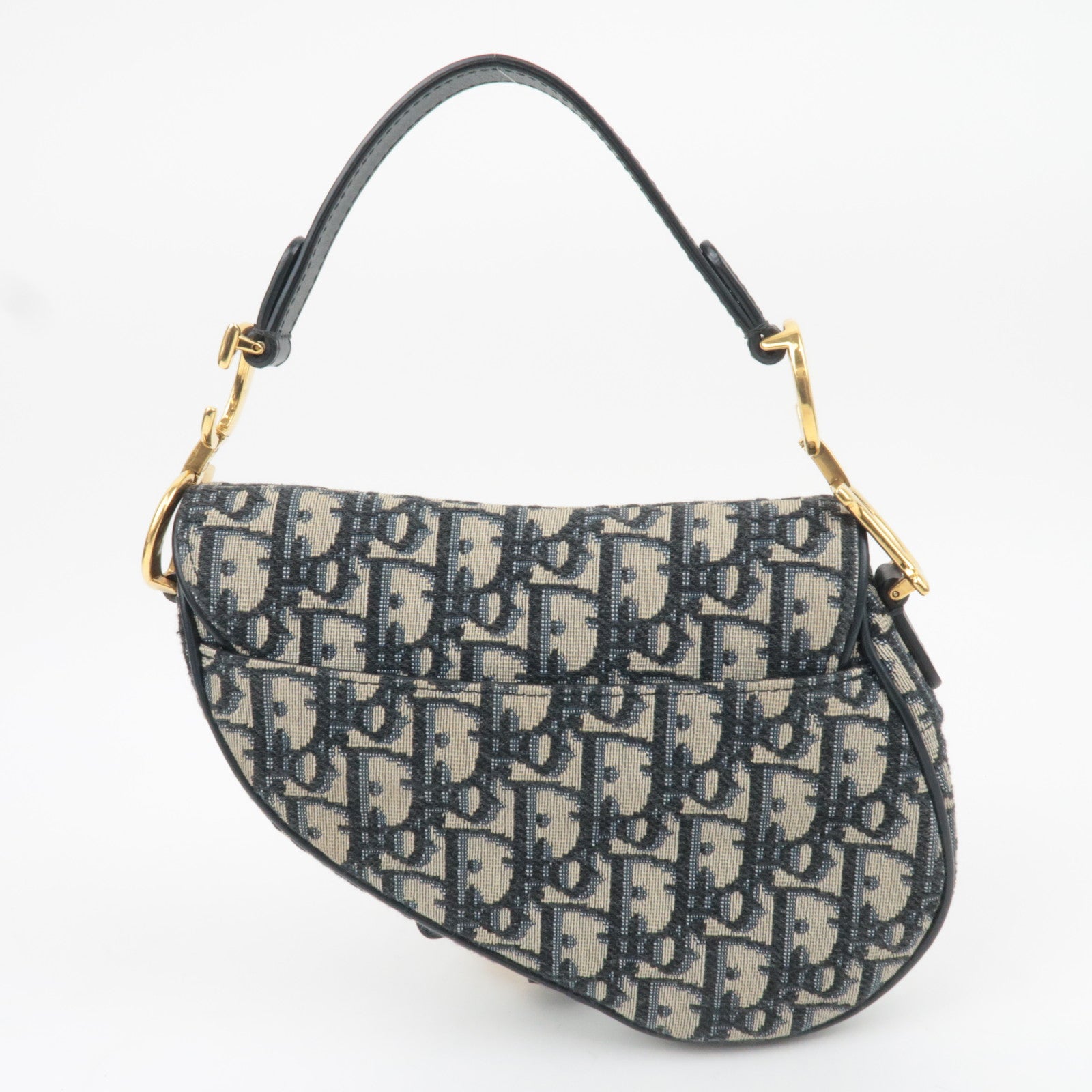 Christian Dior Oblique Trotter Mini Saddle Bag Navy