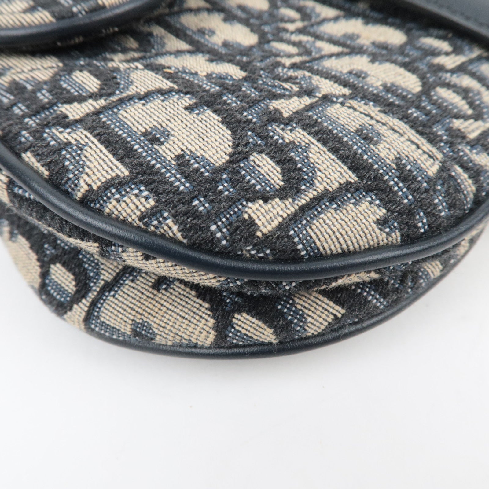 Christian Dior Oblique Trotter Mini Saddle Bag Navy