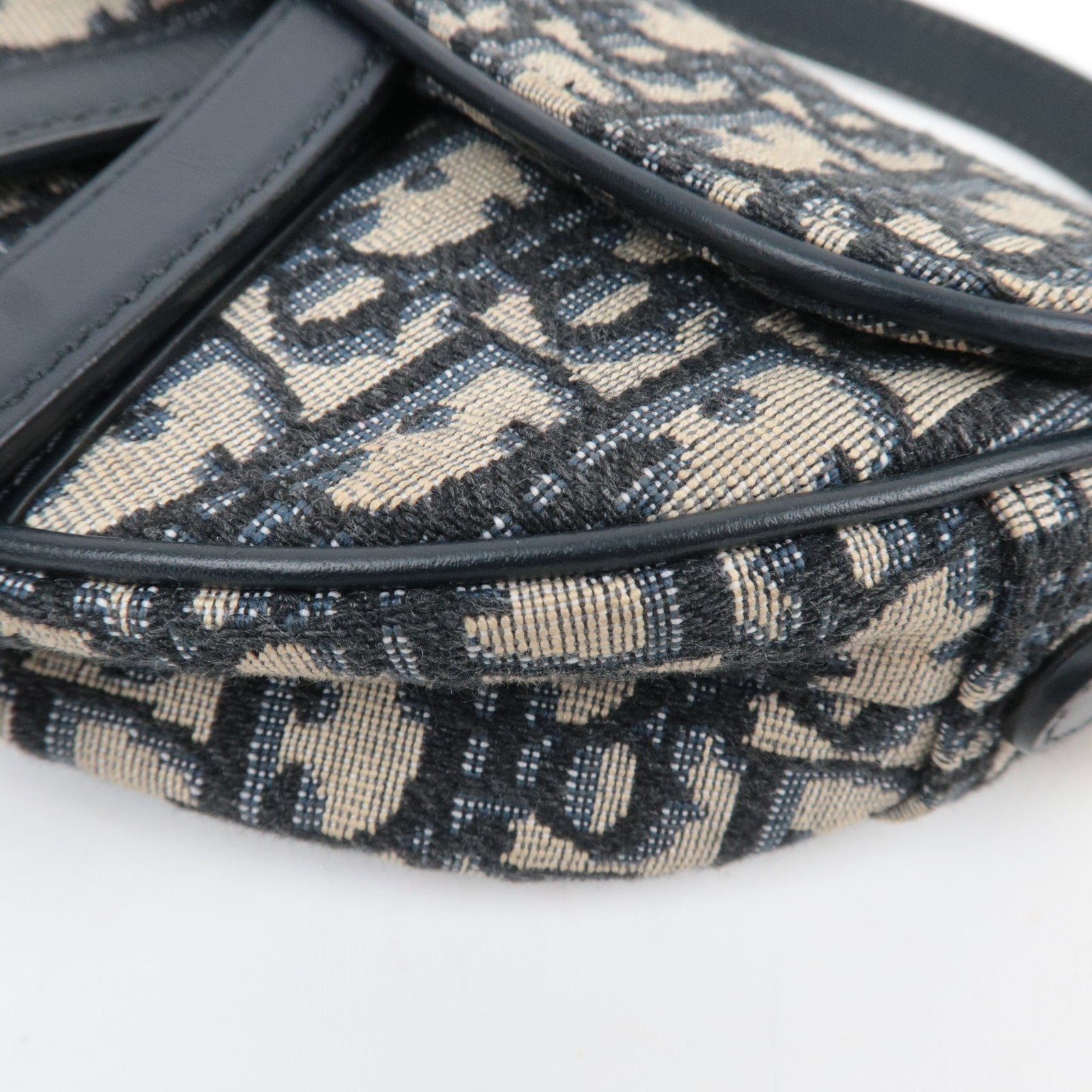 Christian Dior Oblique Trotter Mini Saddle Bag Navy