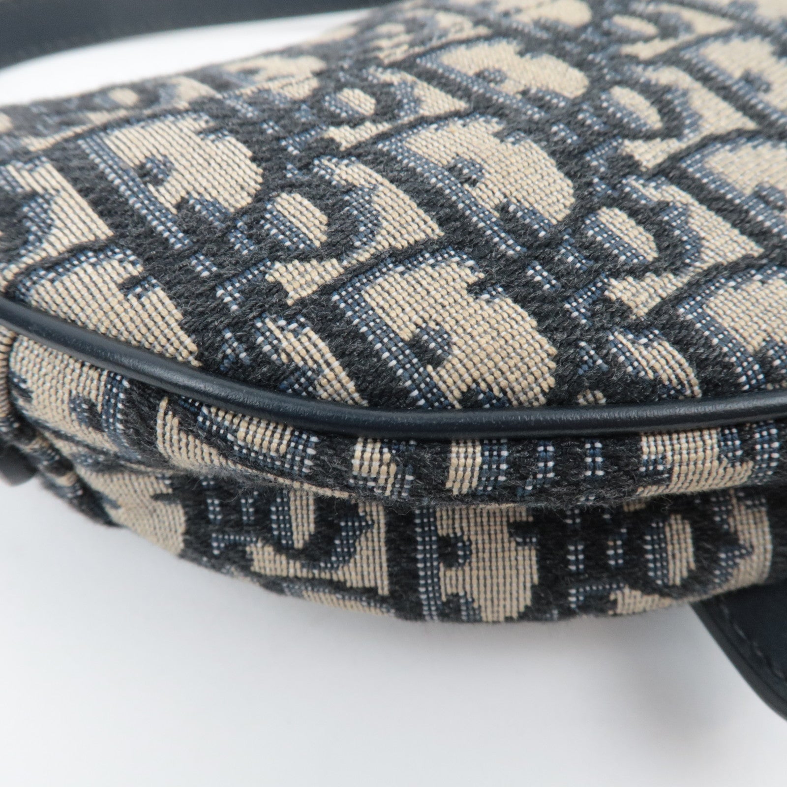 Christian Dior Oblique Trotter Mini Saddle Bag Navy