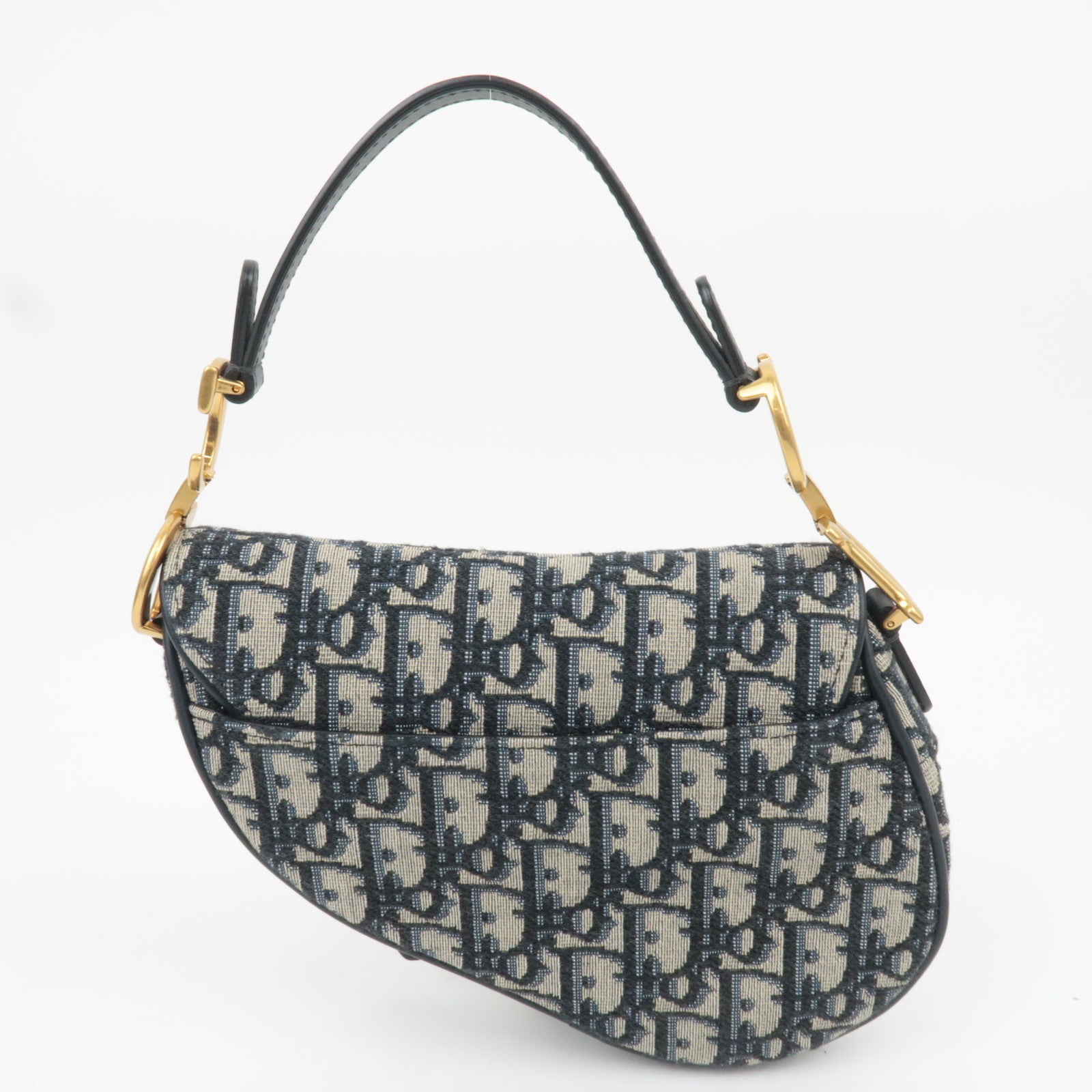 Christian Dior Oblique Trotter Mini Saddle Bag Navy