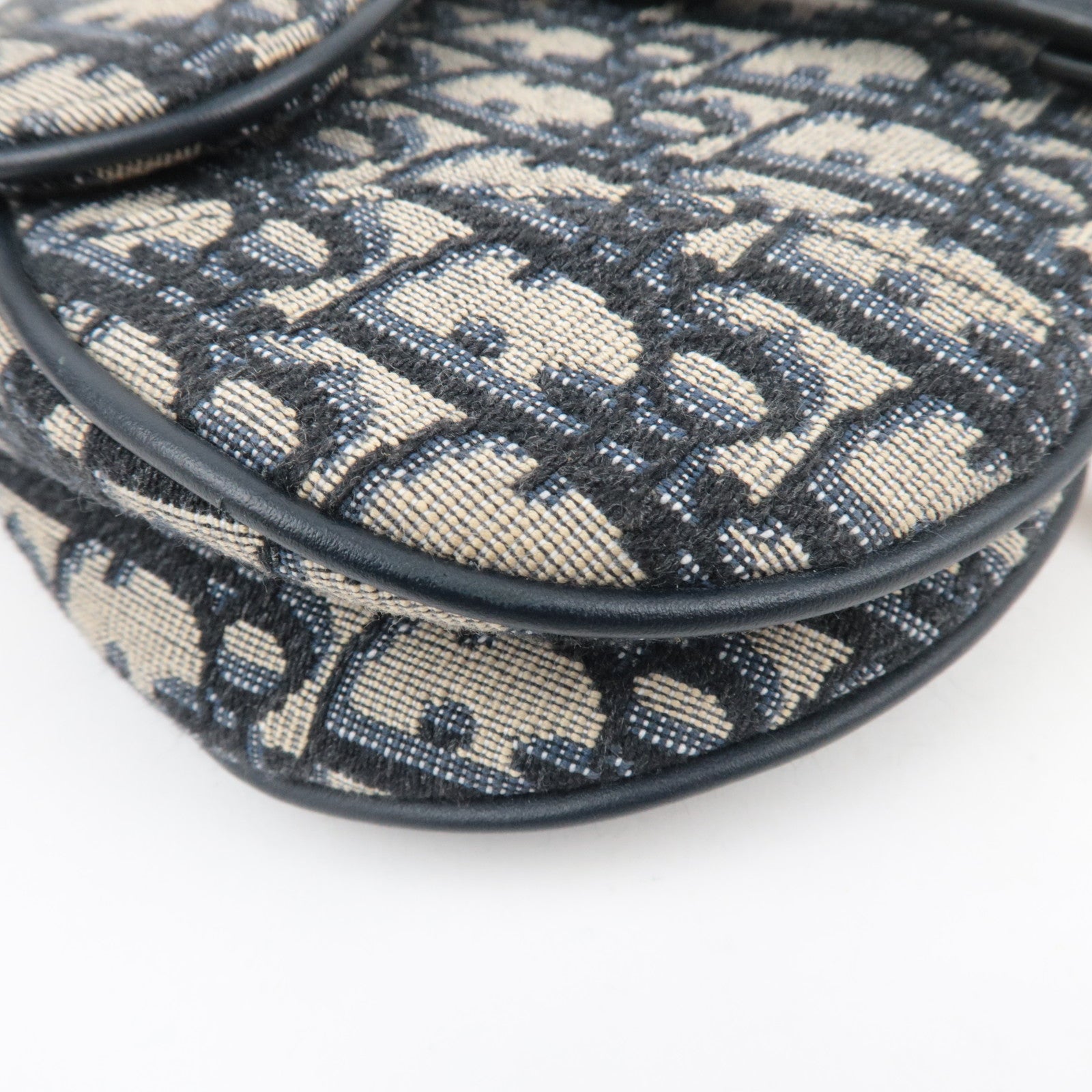 Christian Dior Oblique Trotter Mini Saddle Bag Navy