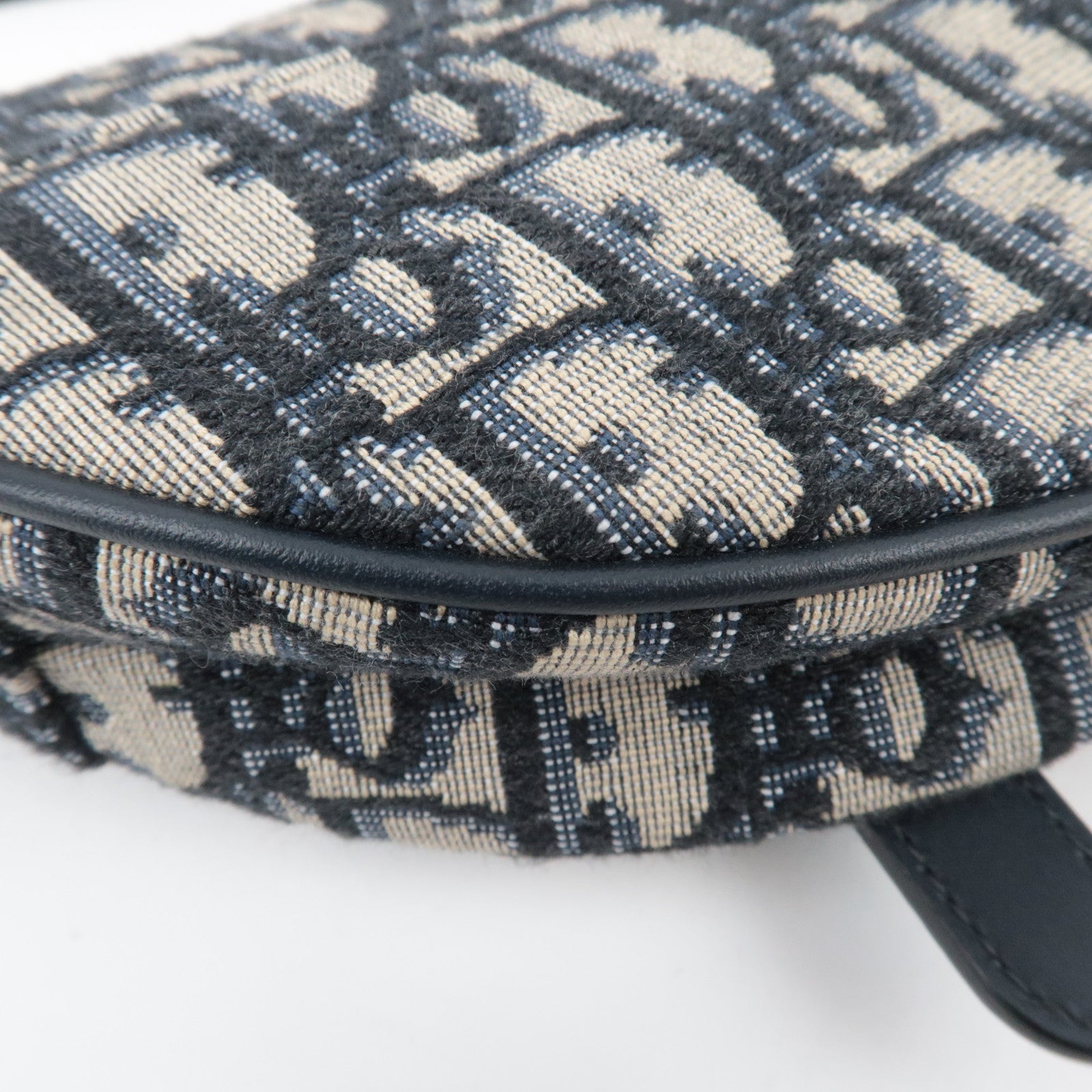 Christian Dior Oblique Trotter Mini Saddle Bag Navy