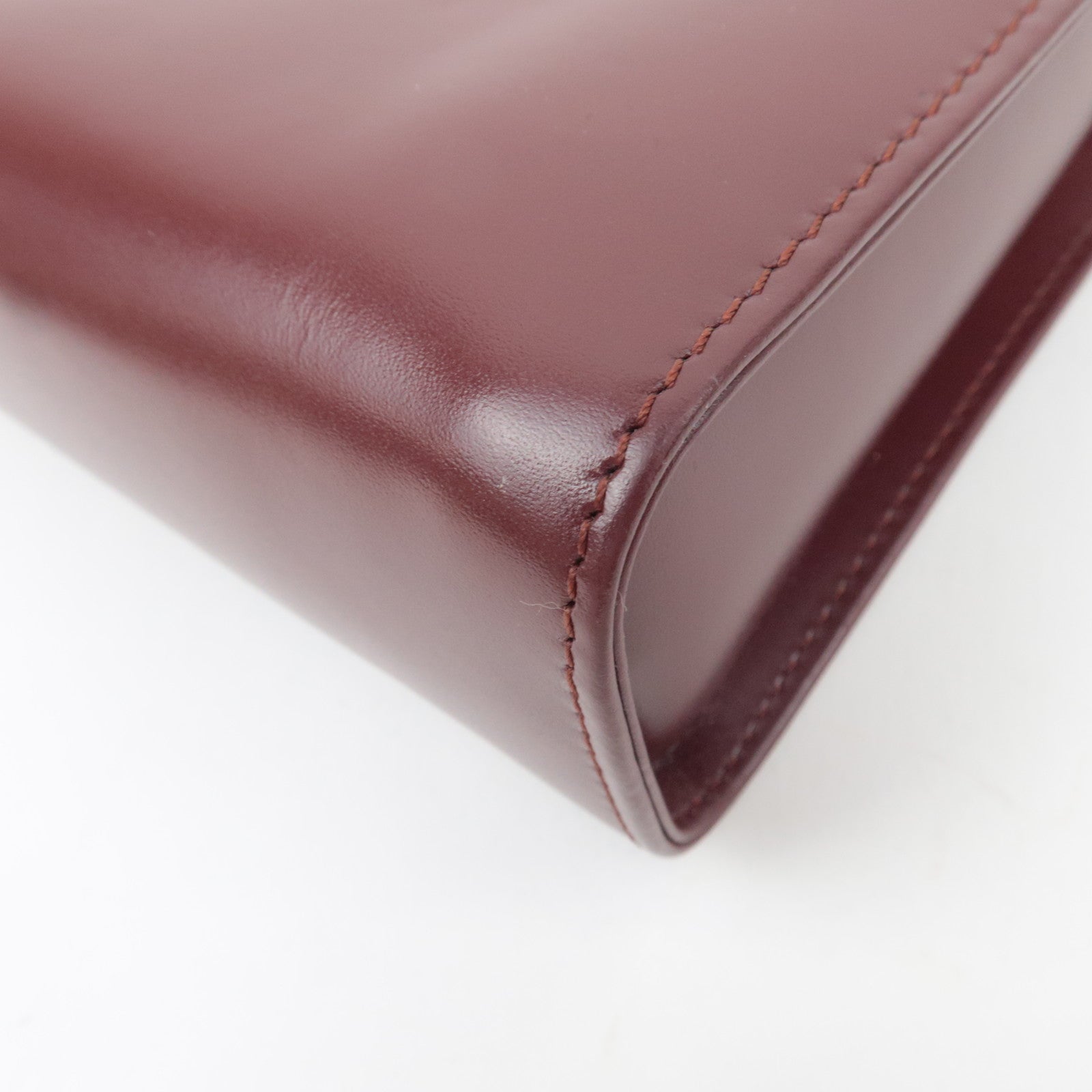 Cartier Must Line Leather Clutch Bag Bordeaux