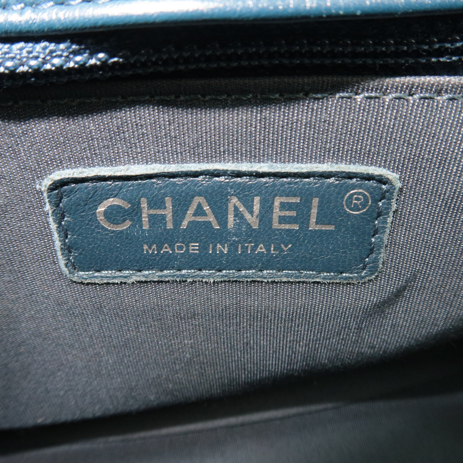 CHANEL Matelasse Calf Leather 2Way Chain Shoulder Bag Navy