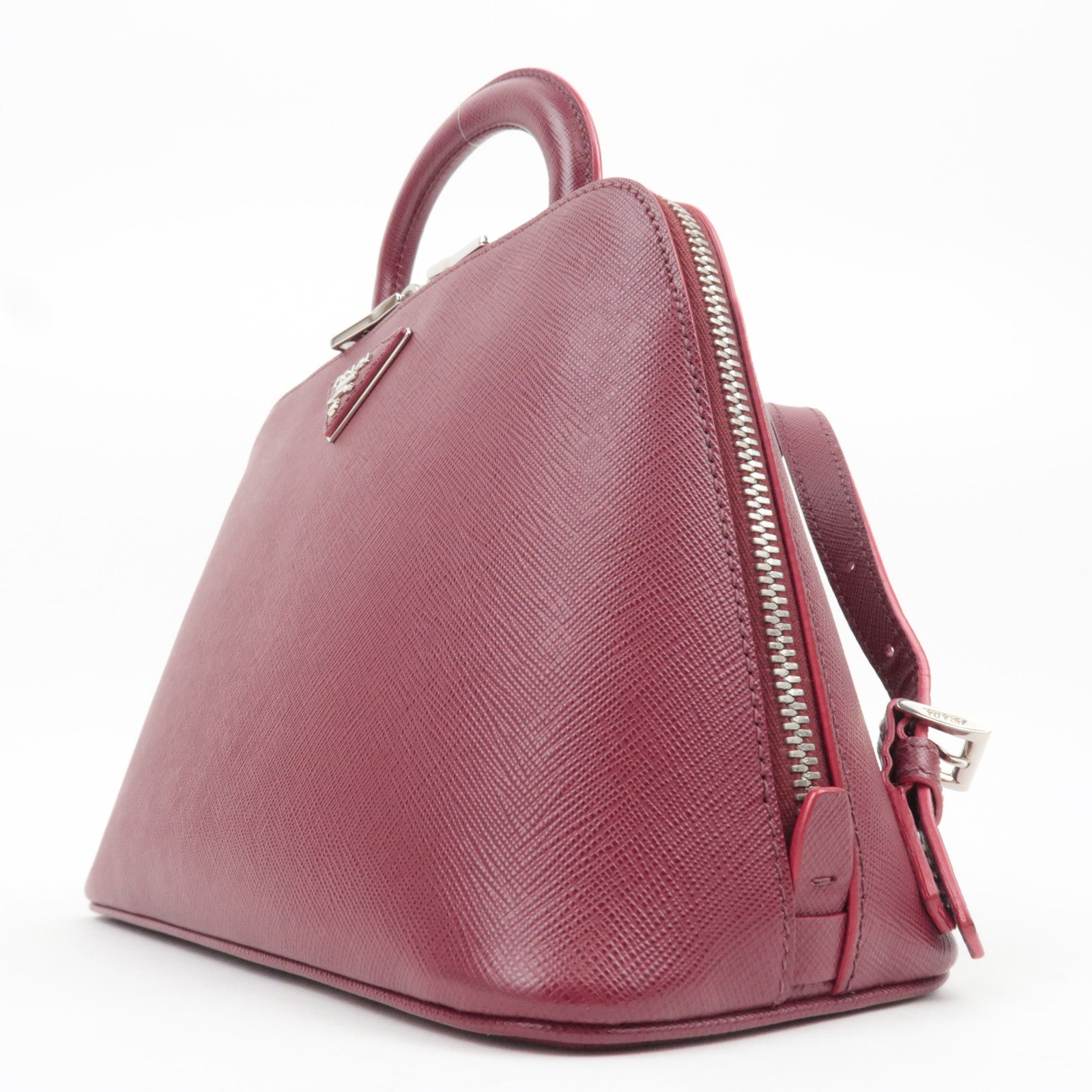 PRADA Saffiano Leather 2Way Backpack Bordeaux