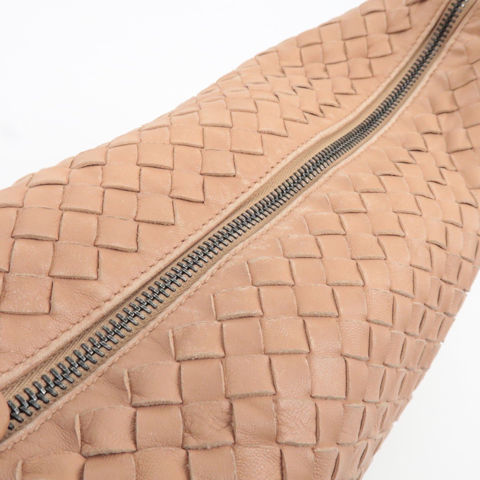 BOTTEGA VENETA Intrecciato Leather Shoulder Bag Beige