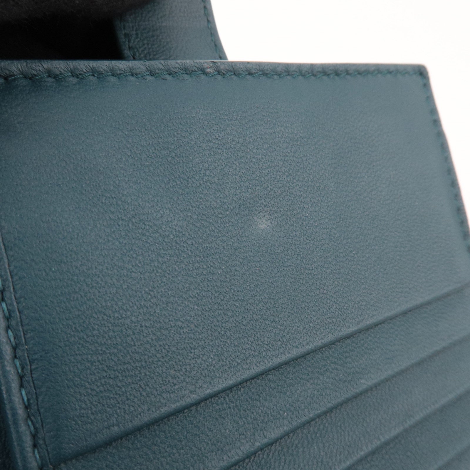 BOTTEGA VENETA Intrecciato Leather Wallet Dark Turquoise