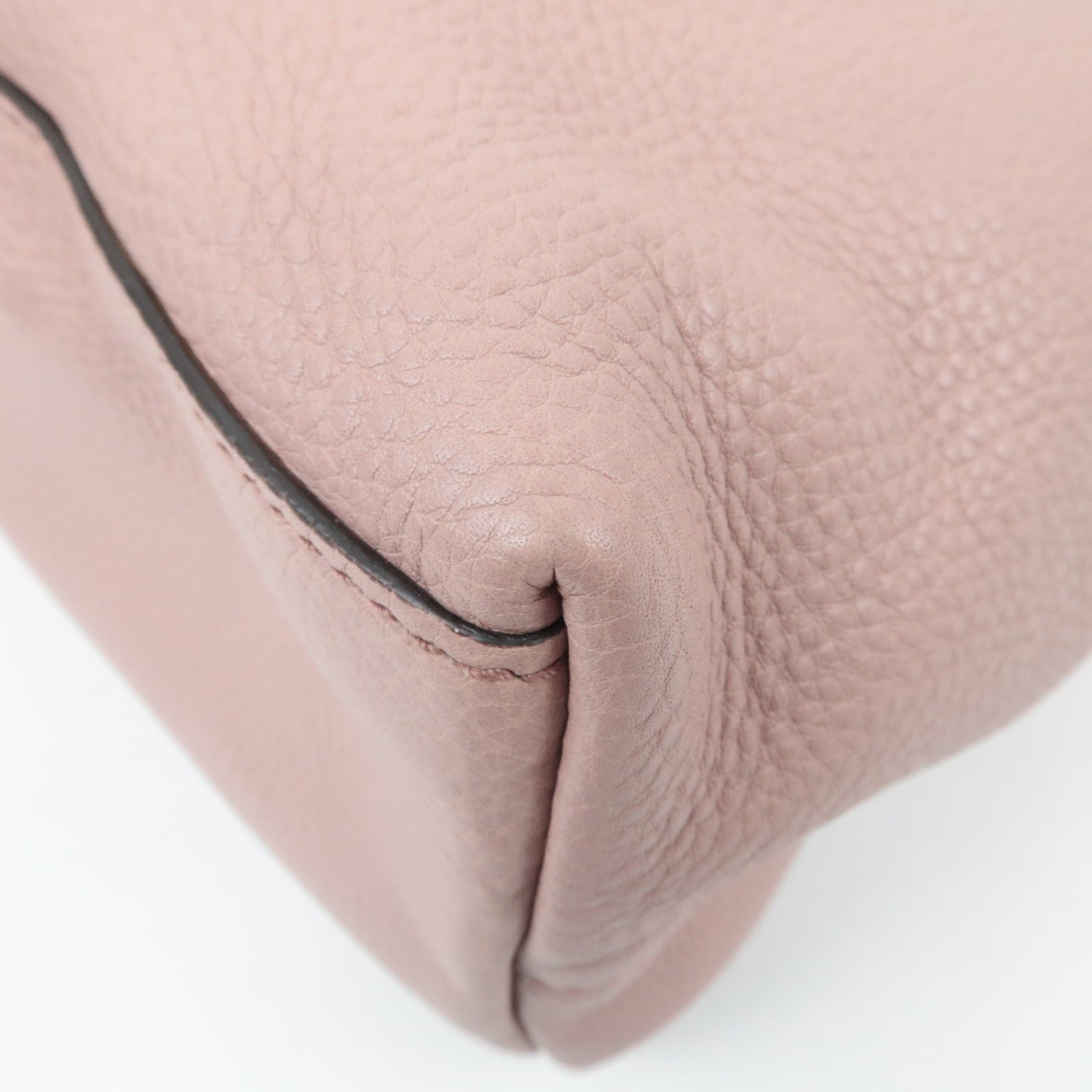 GUCCI Soho Interlocking G Leather Chain Shoulder Bag Pink 308982