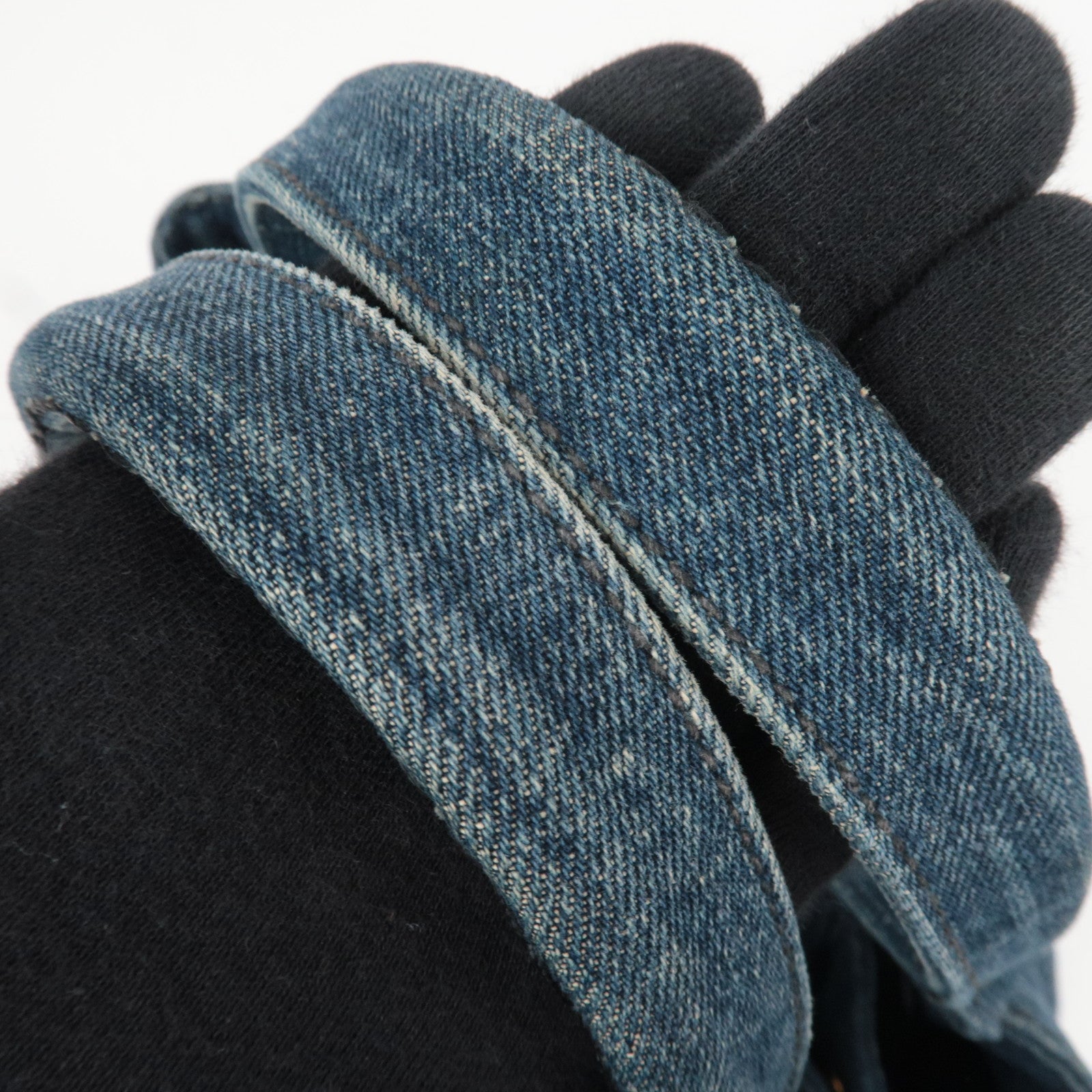 PRADA Canapa Medium Denim Tote Bag Blue B1877B