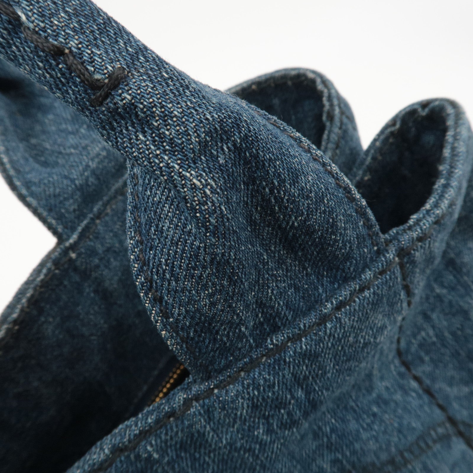 PRADA Canapa Medium Denim Tote Bag Blue B1877B