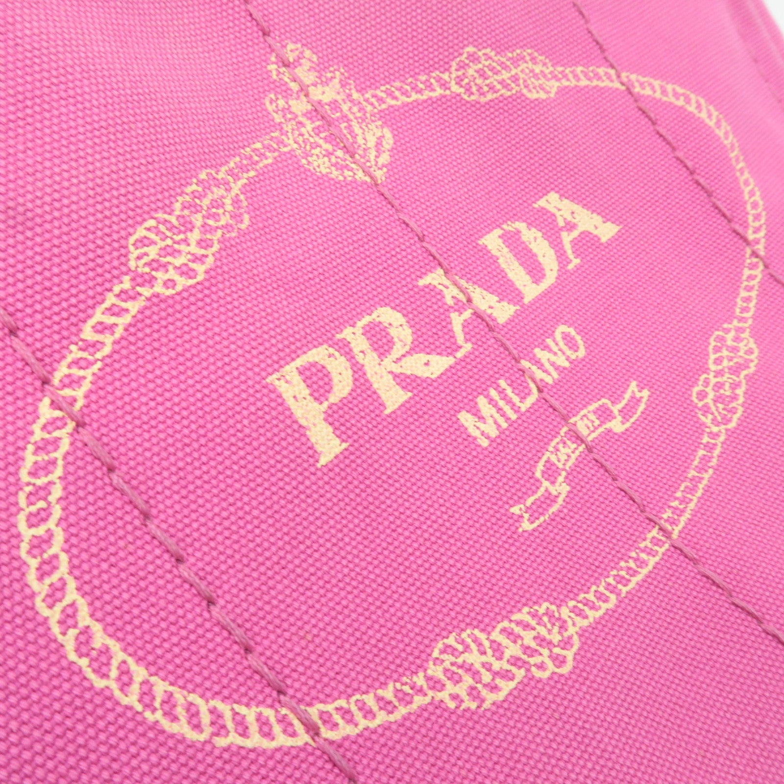 PRADA Canapa Mini 2Way Canvas Tote Bag Pink B2439G