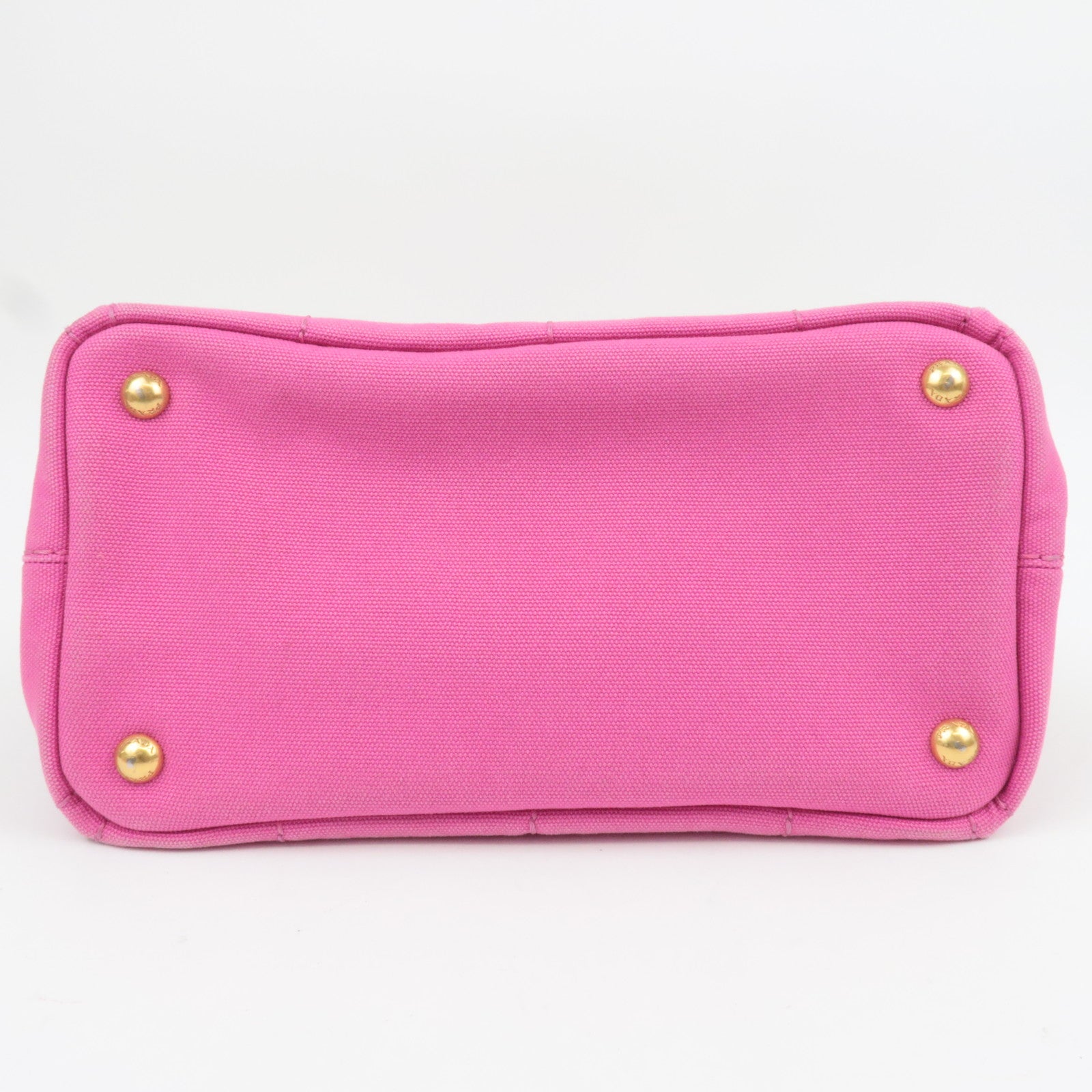 PRADA Canapa Mini 2Way Canvas Tote Bag Pink B2439G