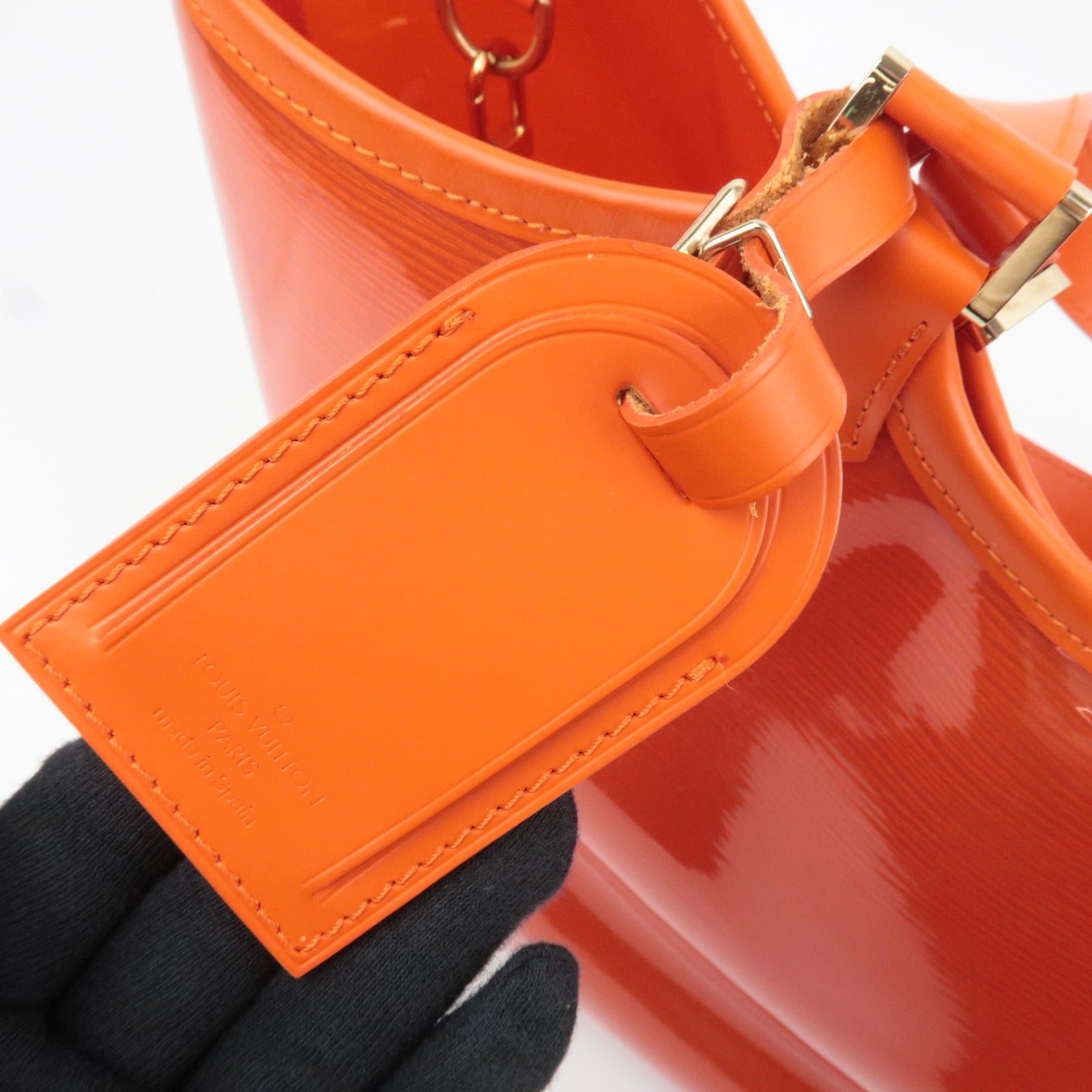 Louis Vuitton Epi Plage Lagoon Bay Tote Bag Vinyl Leather Orange M92264