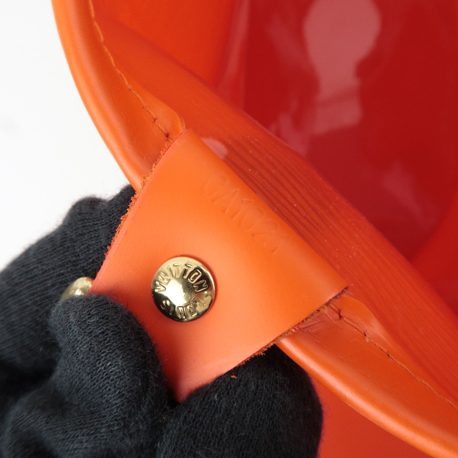 Louis Vuitton Epi Plage Lagoon Bay Tote Bag Vinyl Leather Orange M92264