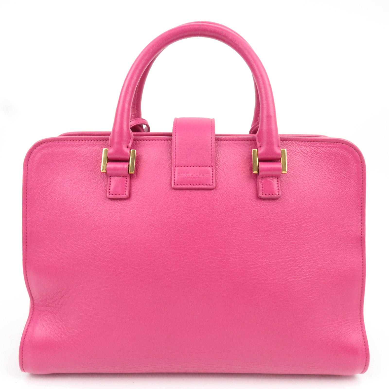 SAINT LAURENT Cabas Leather 2Way Bag Pink 357395