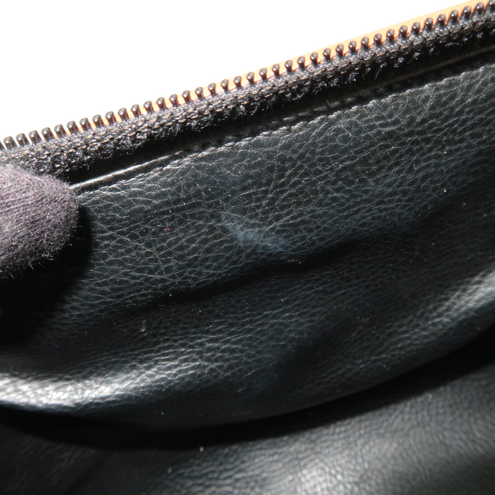 FENDI Pequin PVC Leather 2Way Handbag Khaki Black Brown 04597