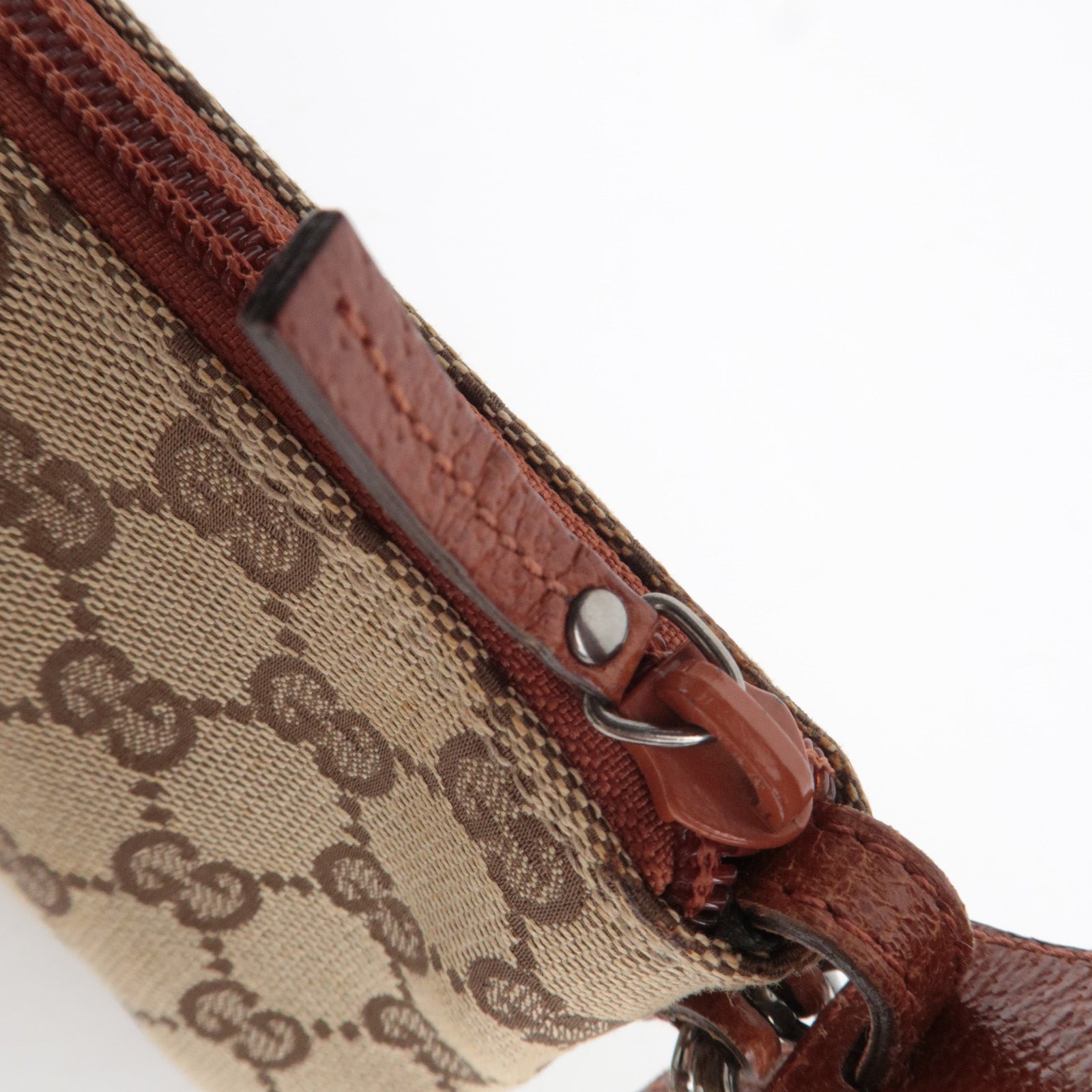 GUCCI Small Shoulder Bag GG Canvas Leather Beige 103399