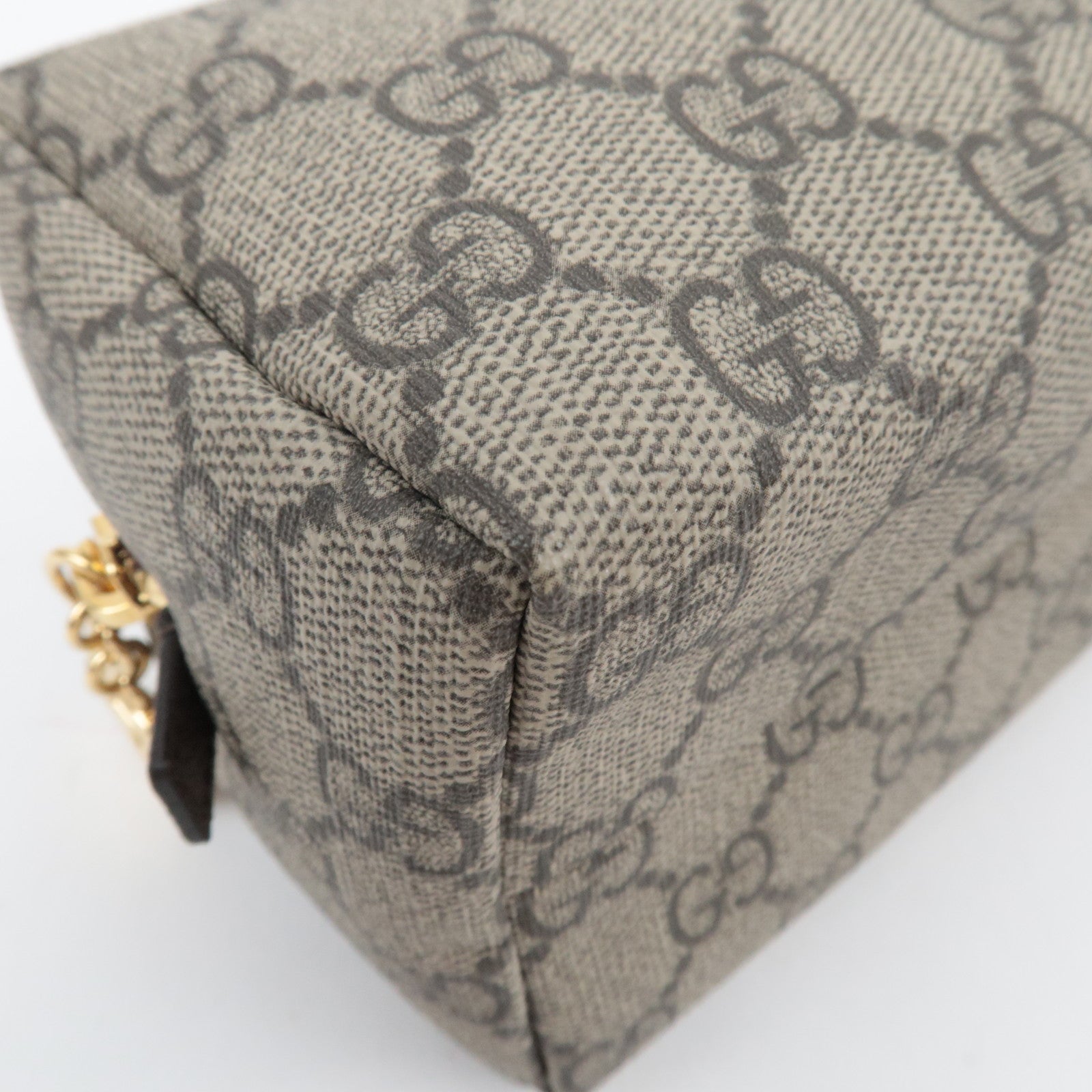 GUCCI Ophidia Cosmetic Pouch GG Supreme Leather Beige 548393