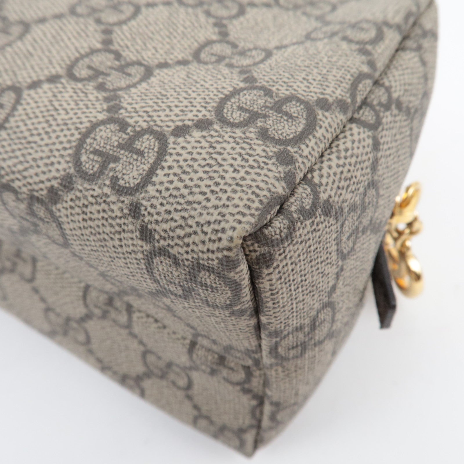 GUCCI Ophidia Cosmetic Pouch GG Supreme Leather Beige 548393