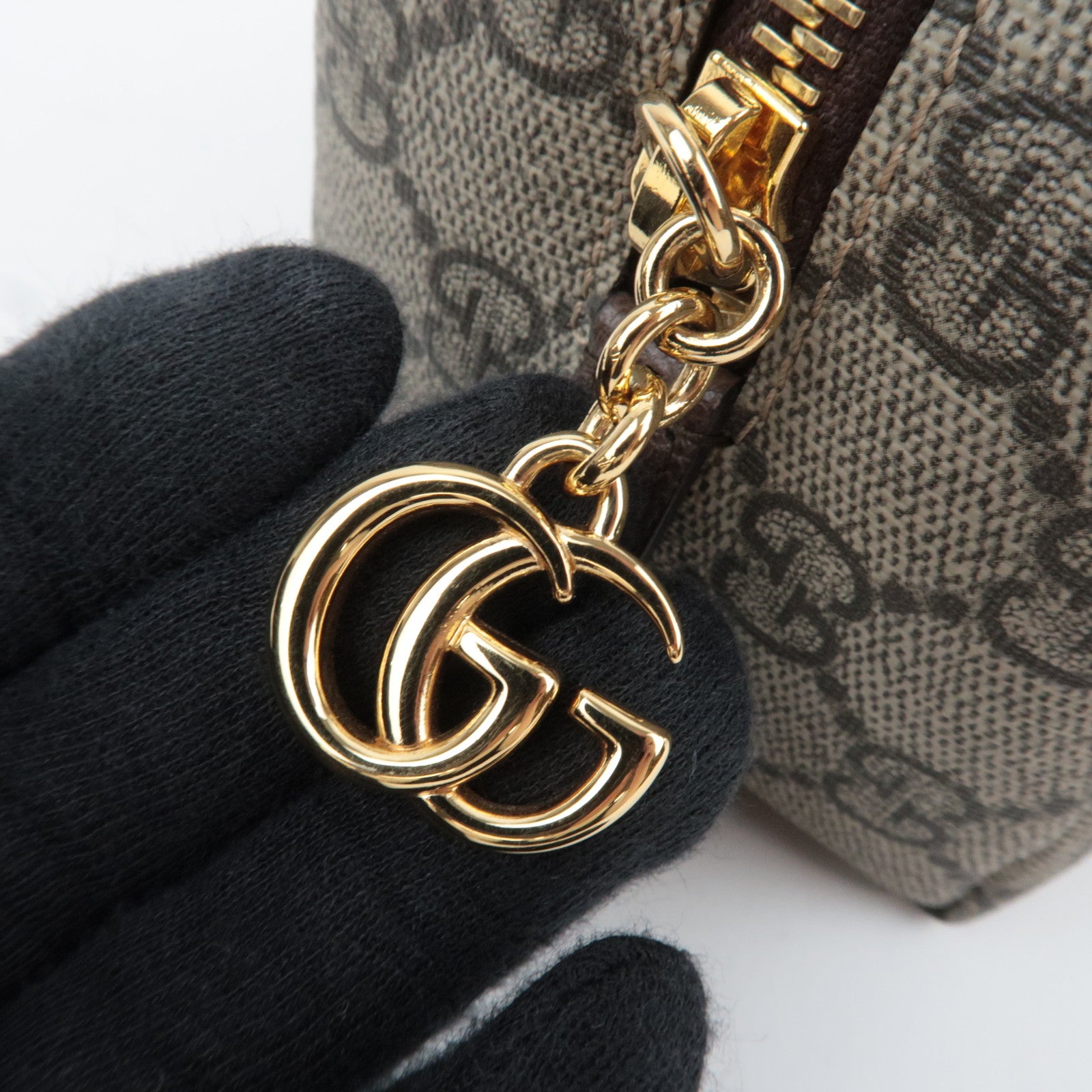 GUCCI Ophidia Cosmetic Pouch GG Supreme Leather Beige 548393