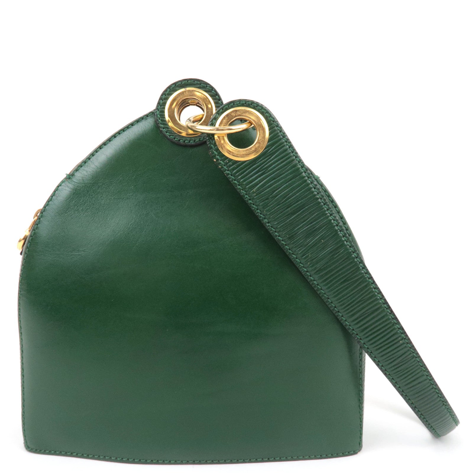 FENDI Vintage Leather Shoulder Bag Green