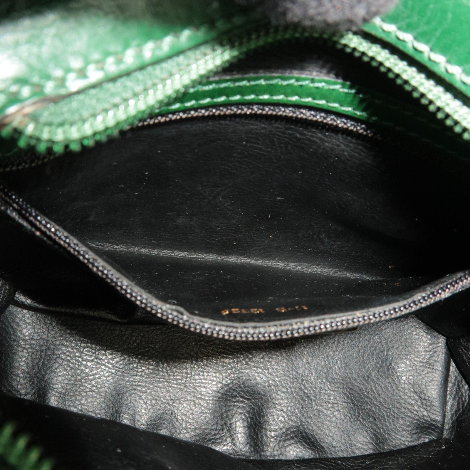 FENDI Vintage Leather Shoulder Bag Green