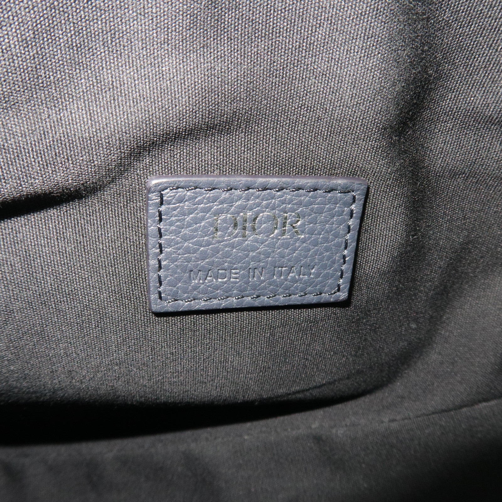 Christian Dior Dior Homme Leather Saddle Body Bag Dark Navy