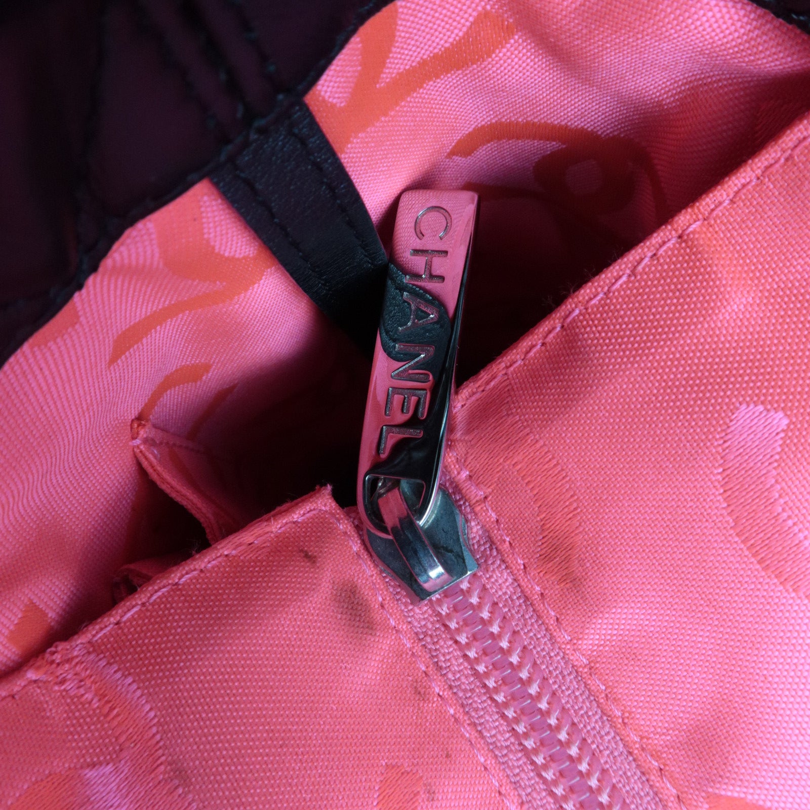 CHANEL Cambon Line Medium Tote Lambskin Patent Black A25167