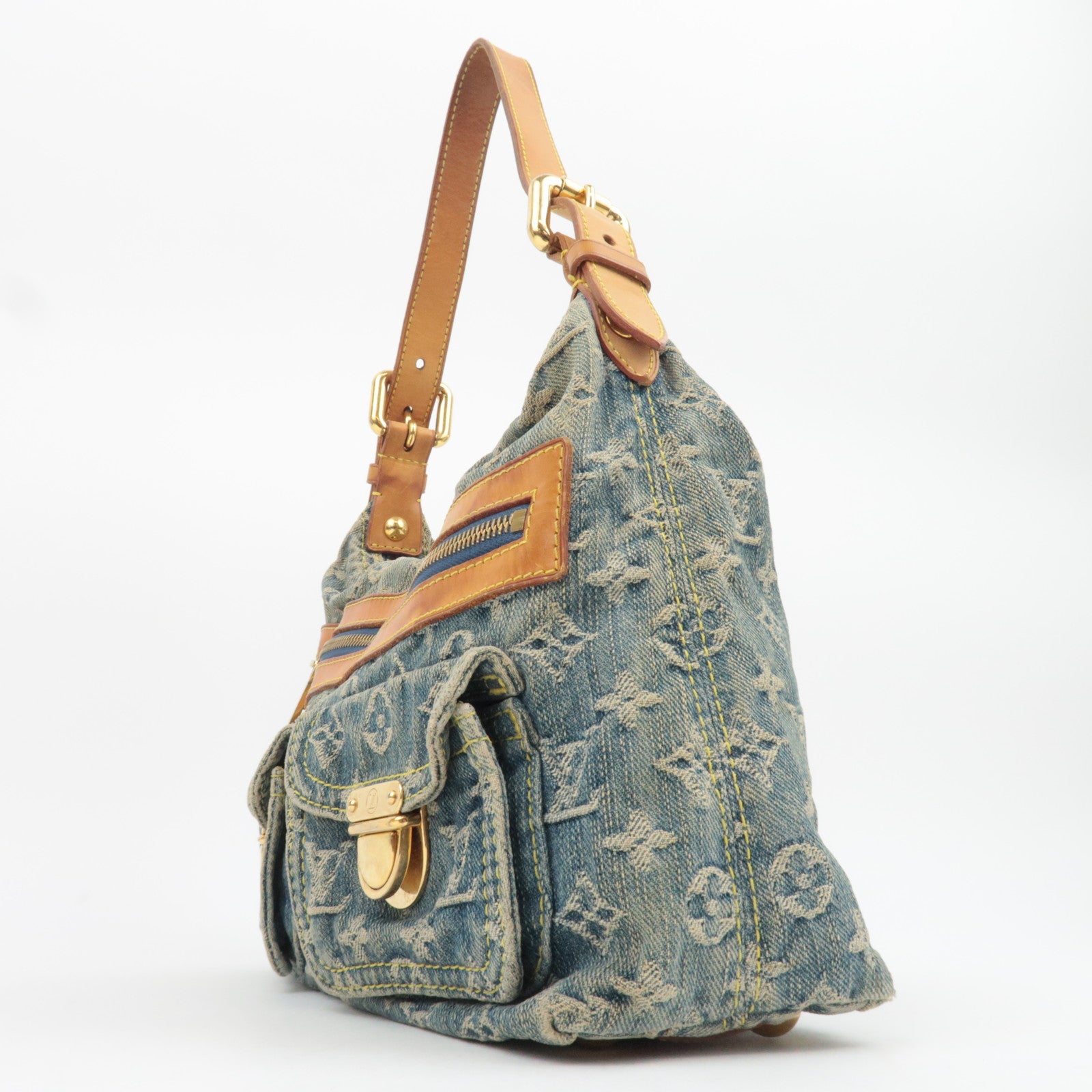 Louis Vuitton Monogram Denim Baggy PM Shoulder Bag M95049