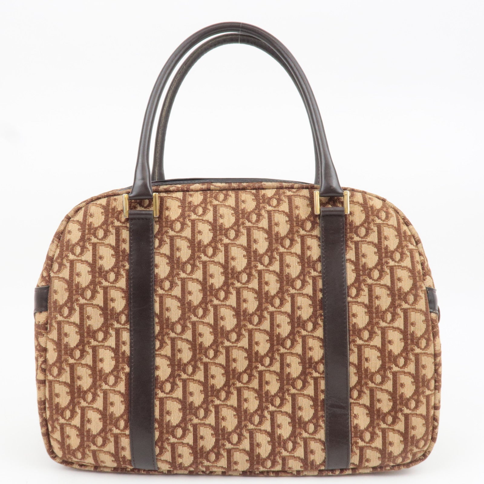 Christian Dior Trotter Boston Bag Brown