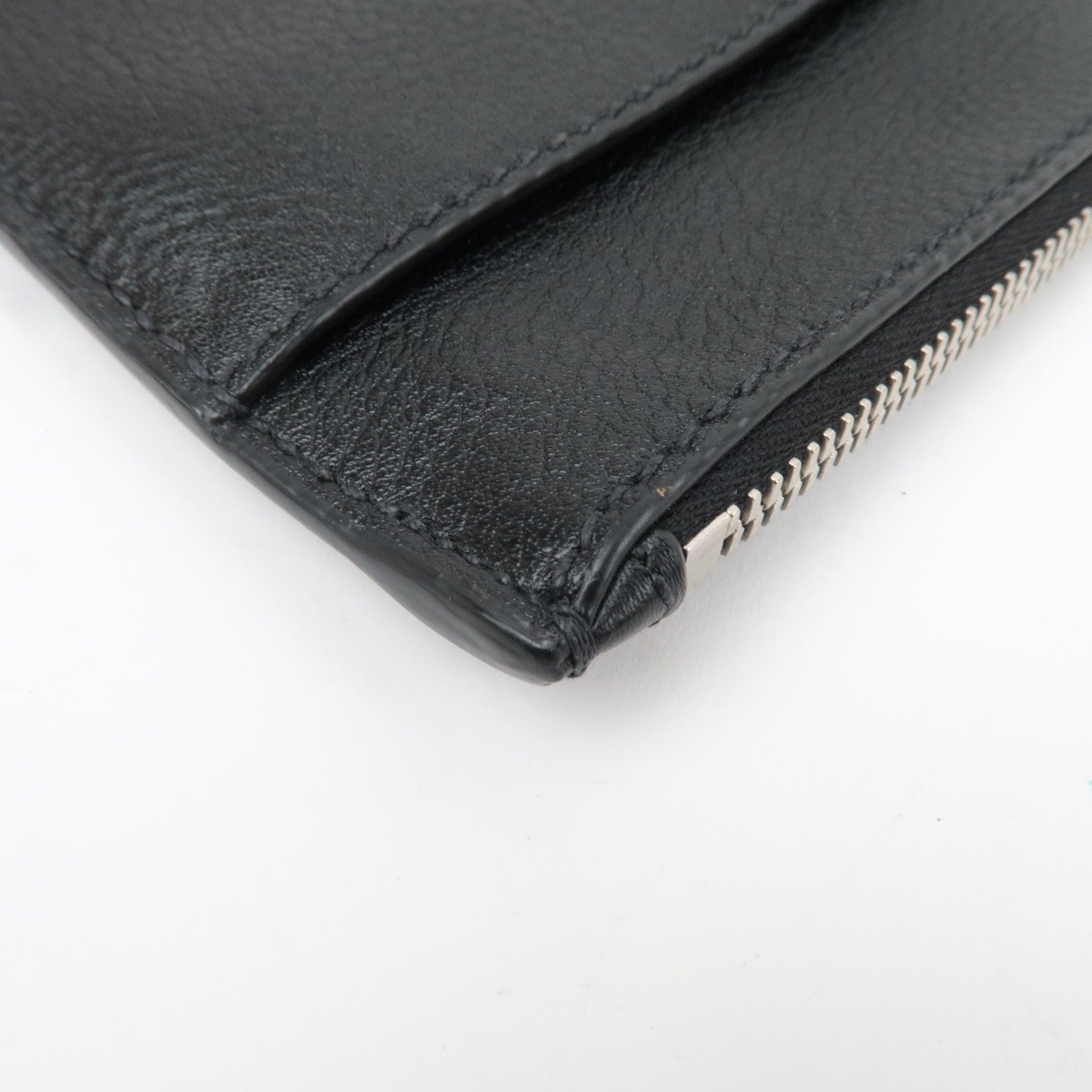 PRADA Leather Clutch Bag Black 2VN013