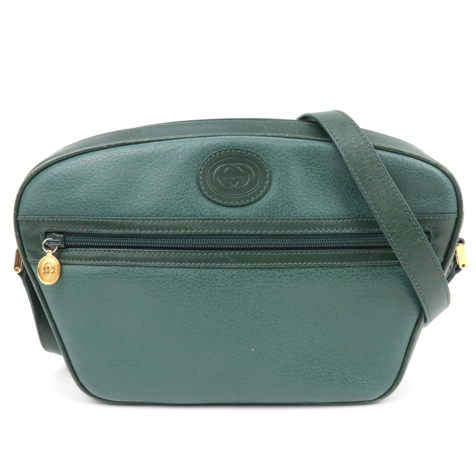 GUCCI Old Gucci Leather Shoulder BagGreen 001.093.105087210