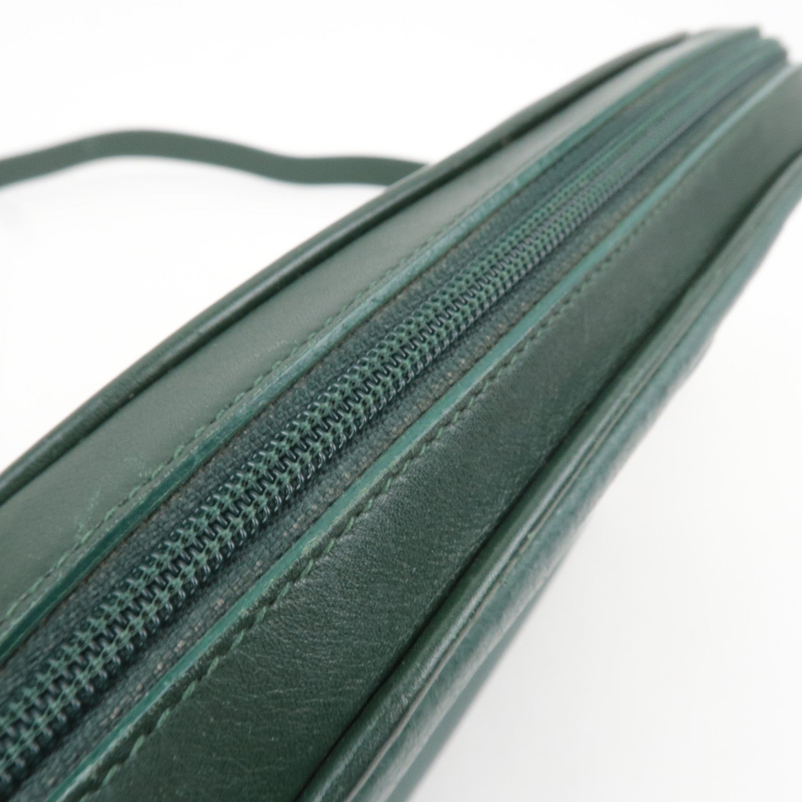 GUCCI Old Gucci Leather Shoulder BagGreen 001.093.1050