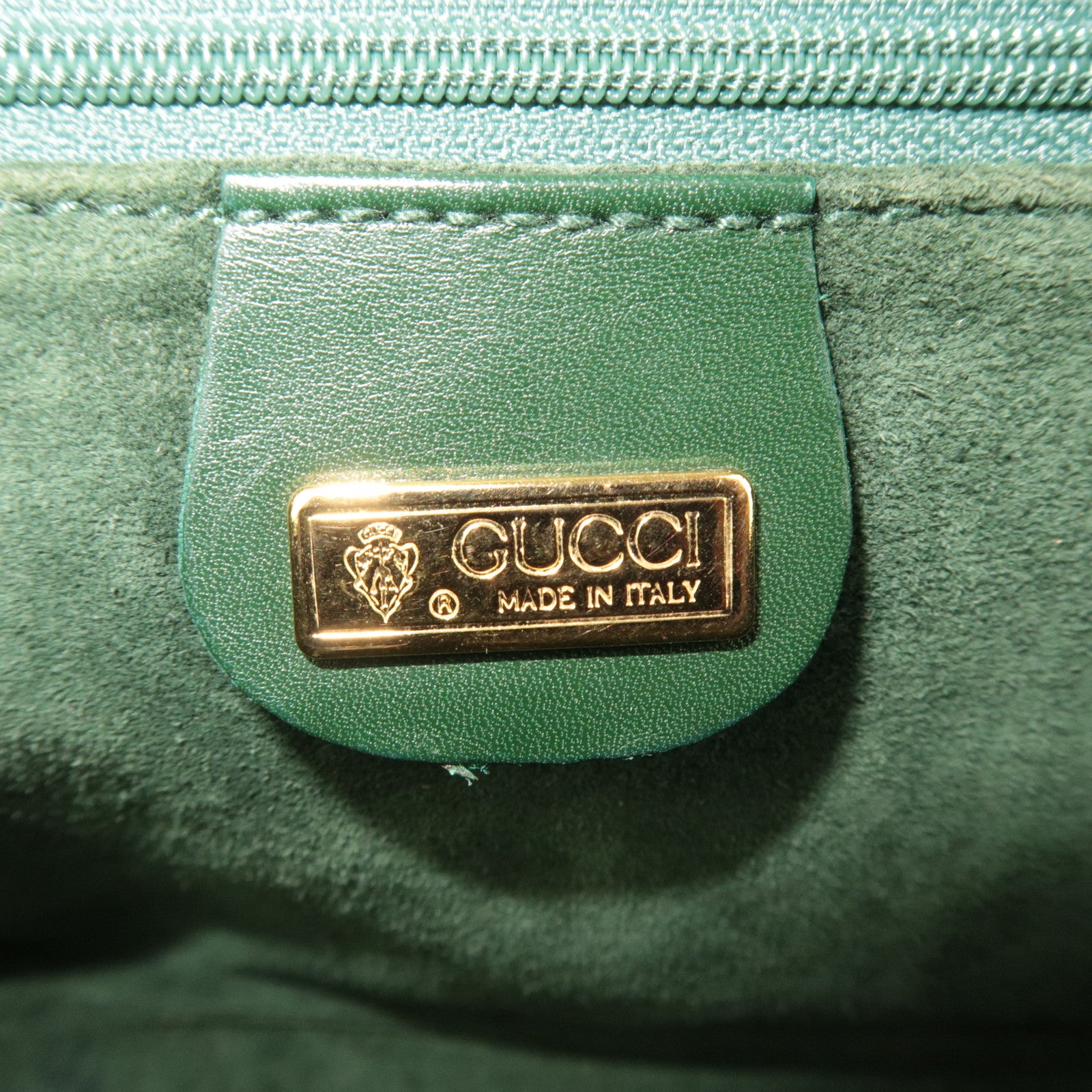 GUCCI Old Gucci Leather Shoulder BagGreen 001.093.1050