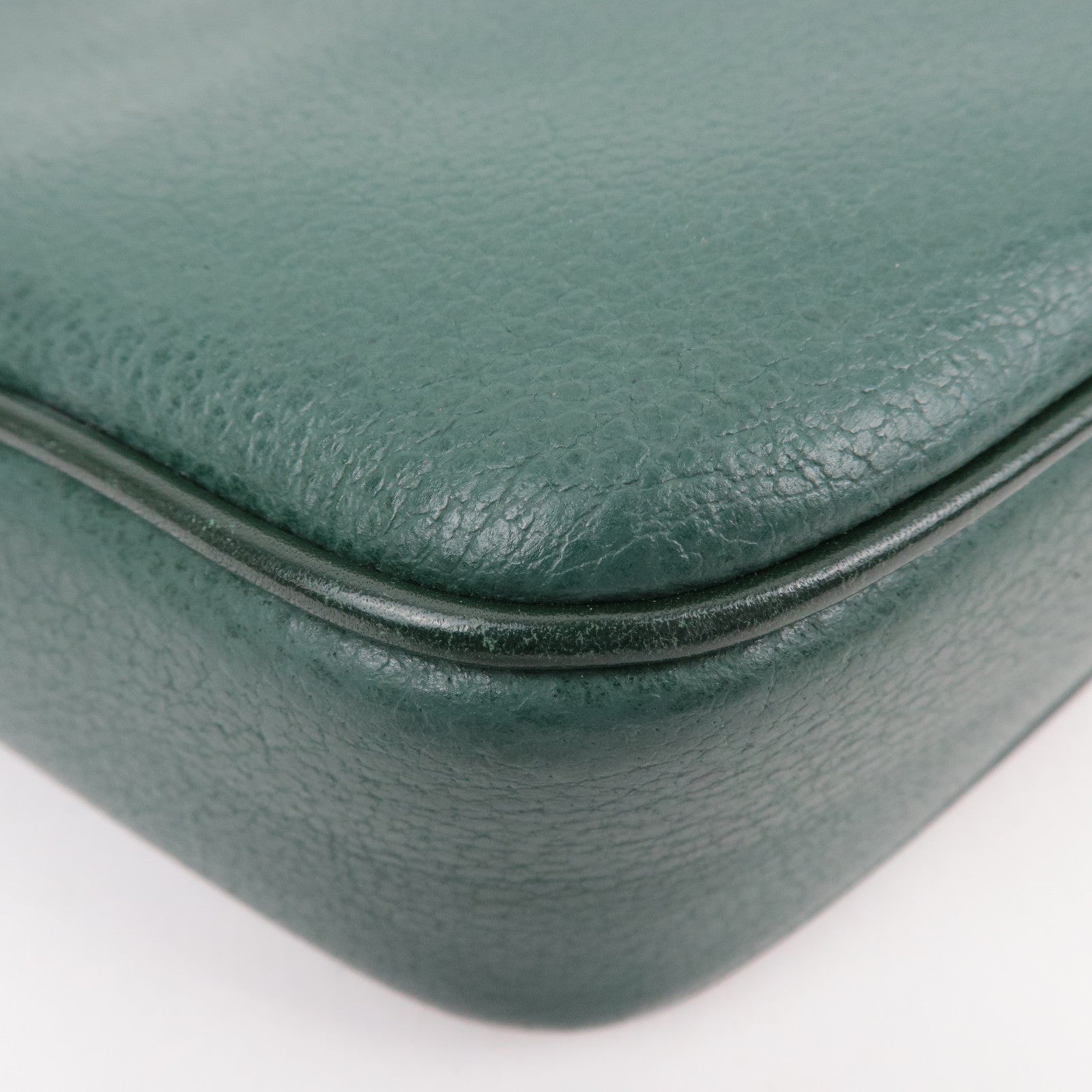 GUCCI Old Gucci Leather Shoulder BagGreen 001.093.1050