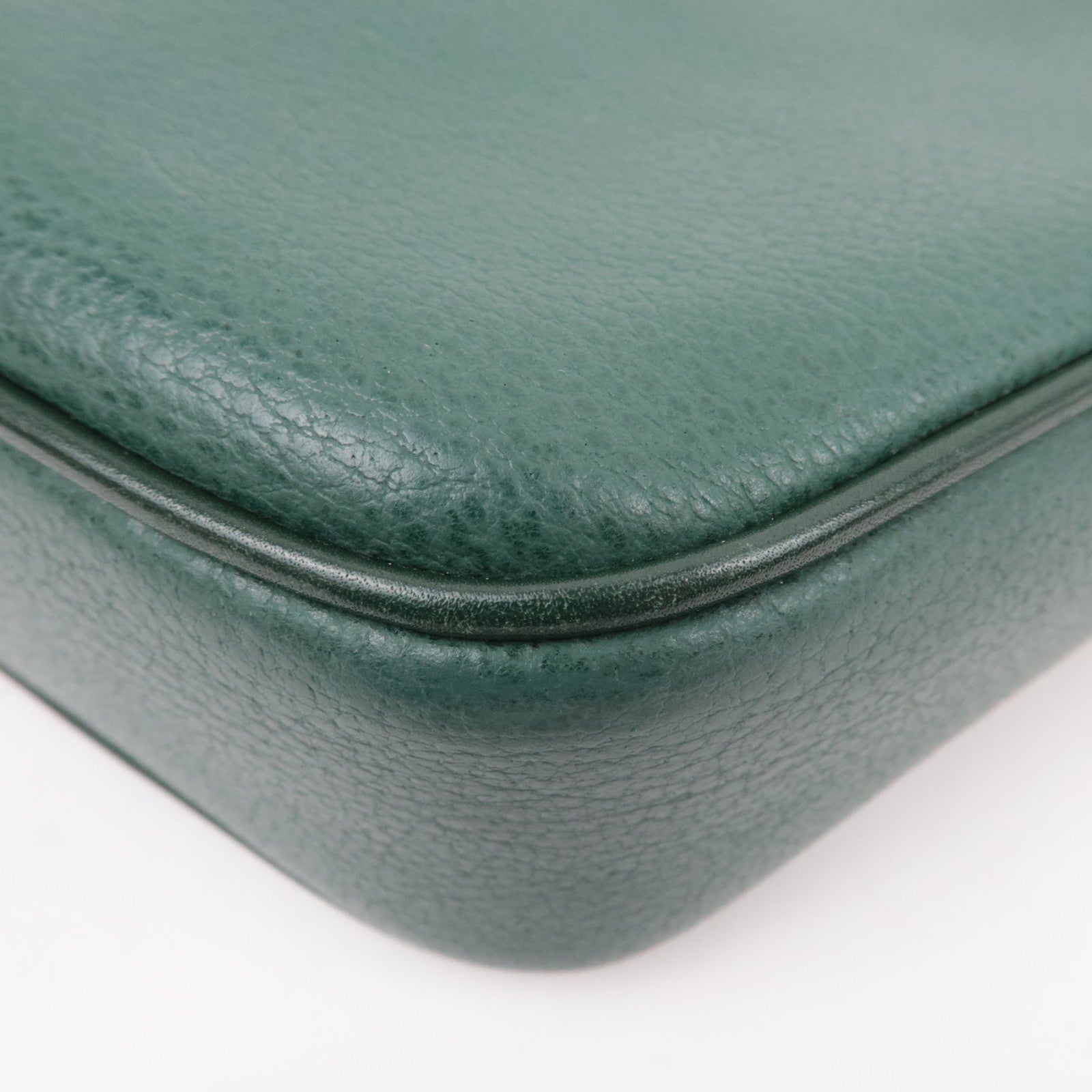 GUCCI Old Gucci Leather Shoulder BagGreen 001.093.1050