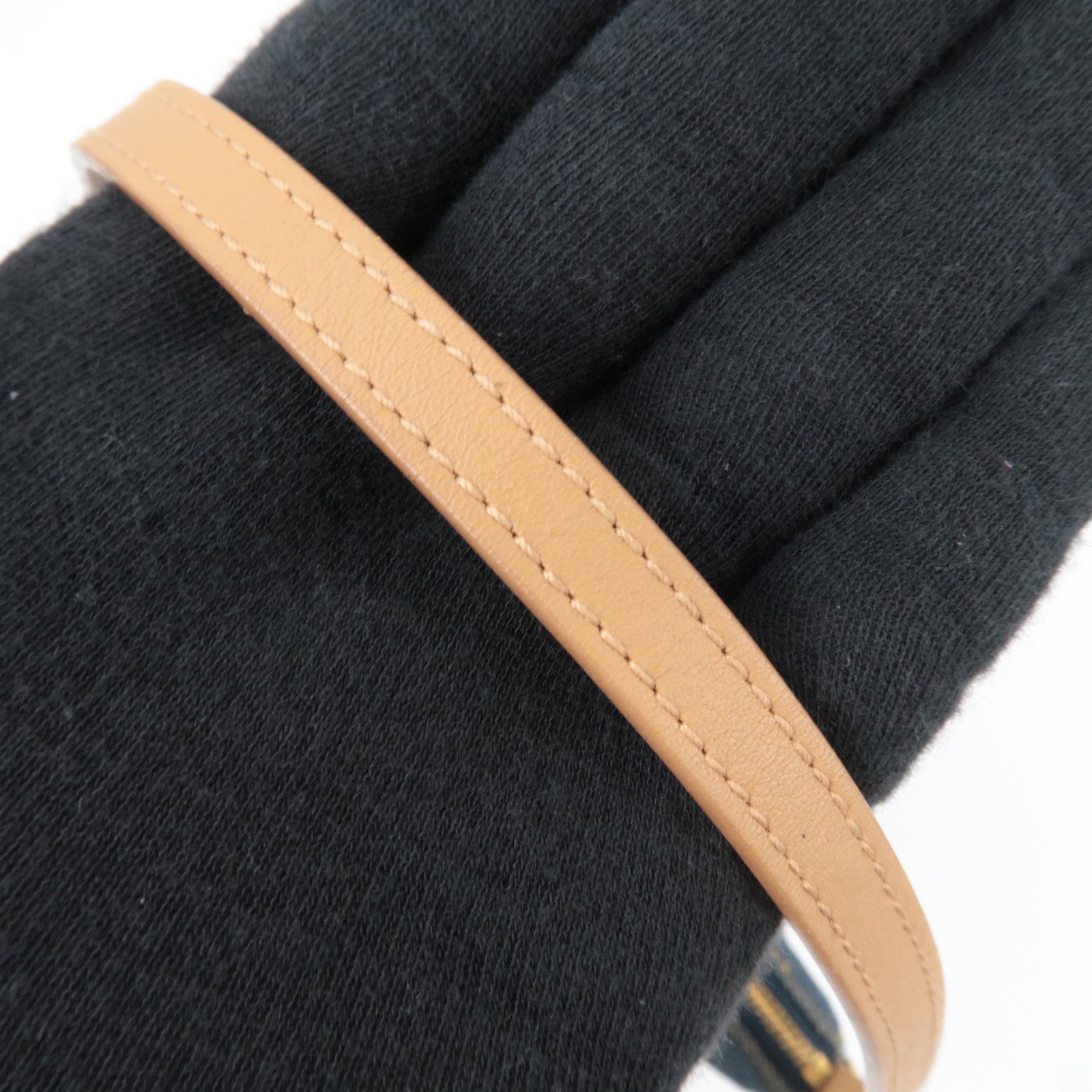 Christian Dior Mini Denim Saddle Bag Navy Beige