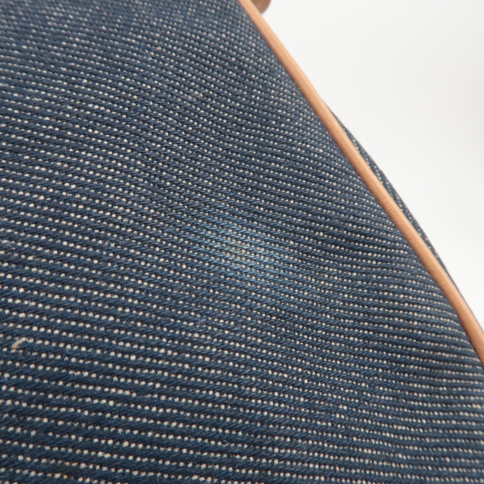 Christian Dior Mini Denim Saddle Bag Navy Beige