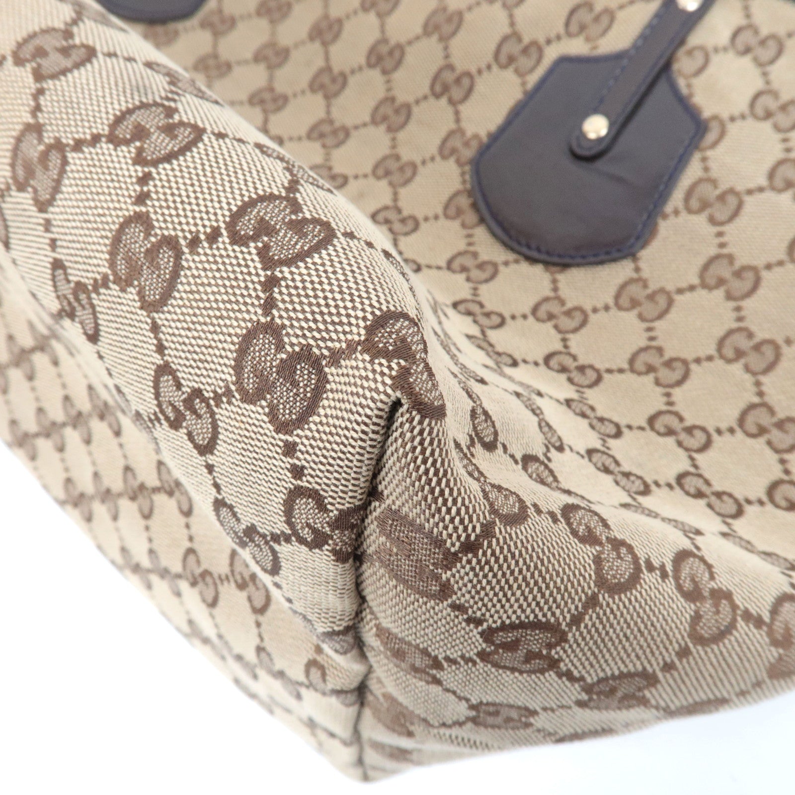 GUCCI Jolly GG Canvas Patent Tote Bag 211975