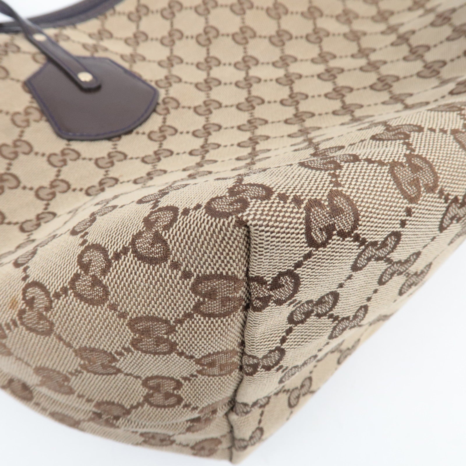 GUCCI Jolly GG Canvas Patent Tote Bag 211975