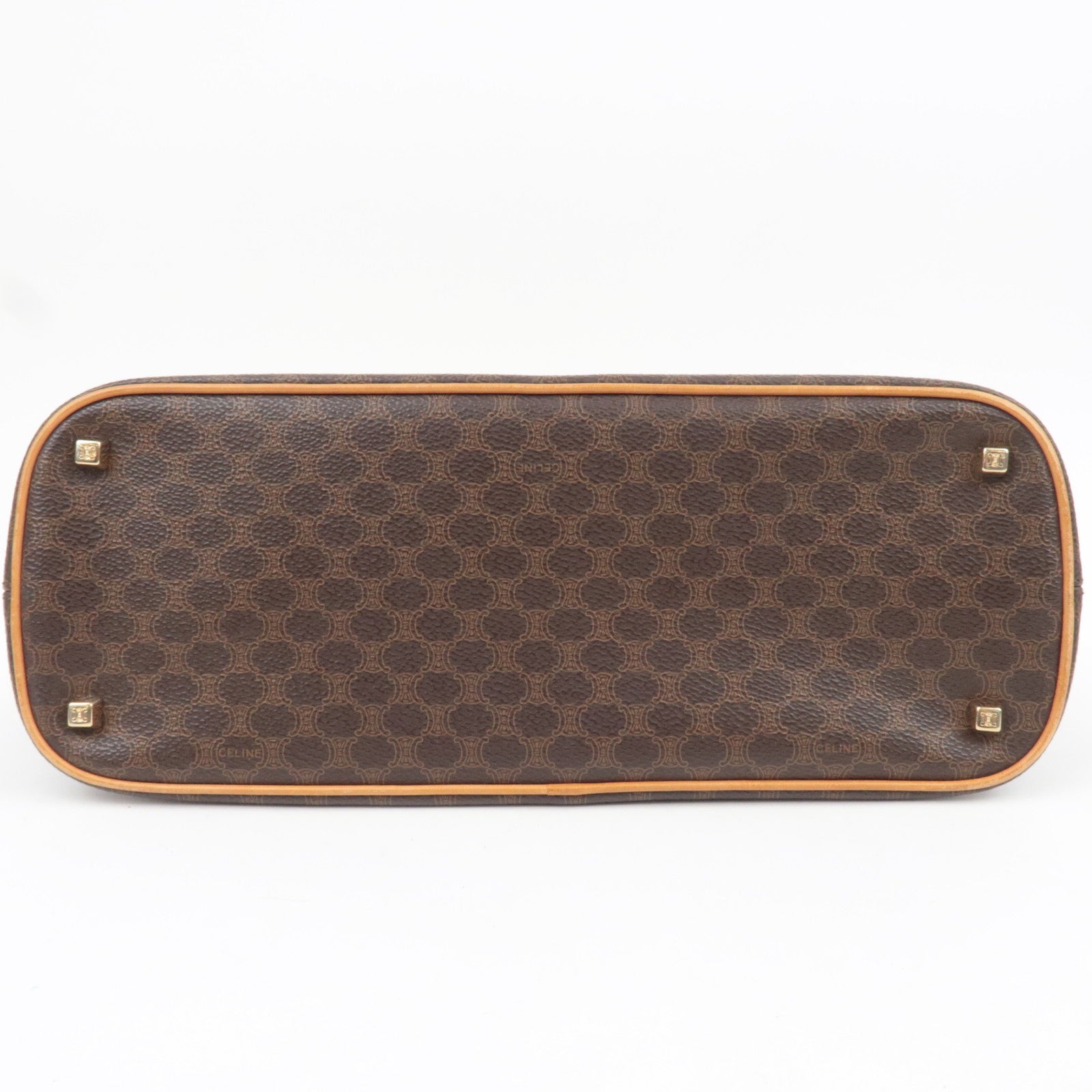 CELINE Macadam PVC Leather 2Way Handbag Brown