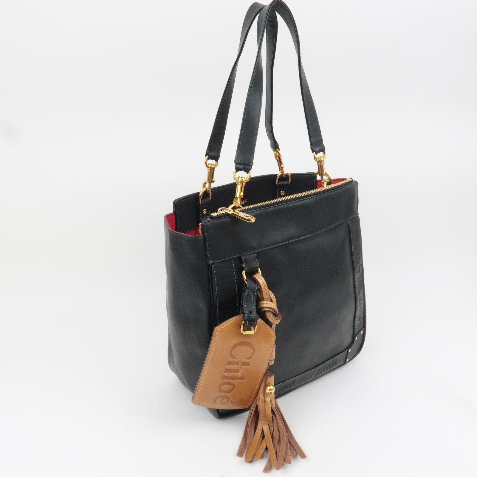 Chloe Eden Leather Tote Bag Black